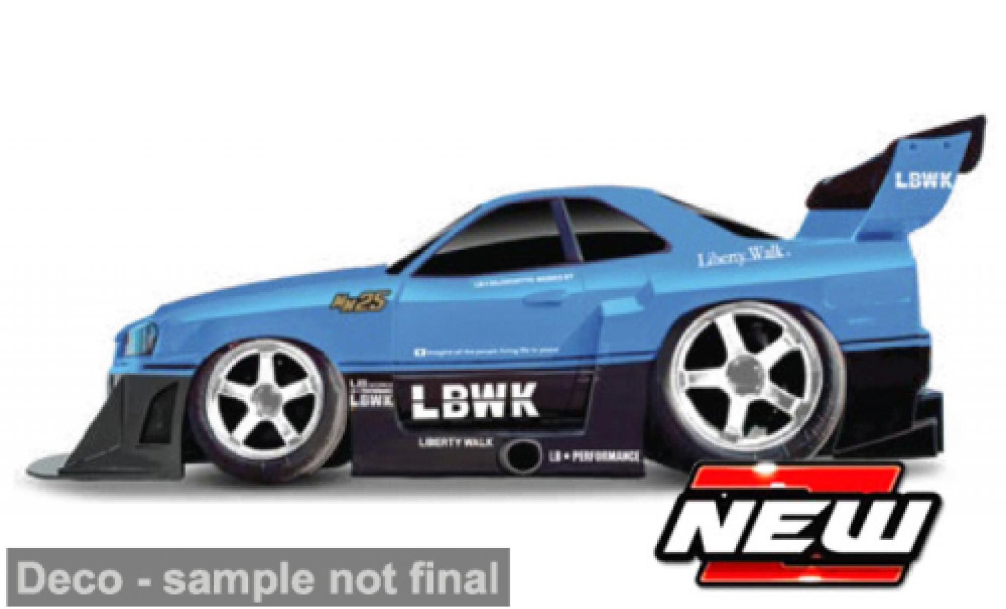 Nissan Skyline 1/64 Maisto GT-R (R34) Liberty Walk blue/black 1999 1:64 diecast model cars