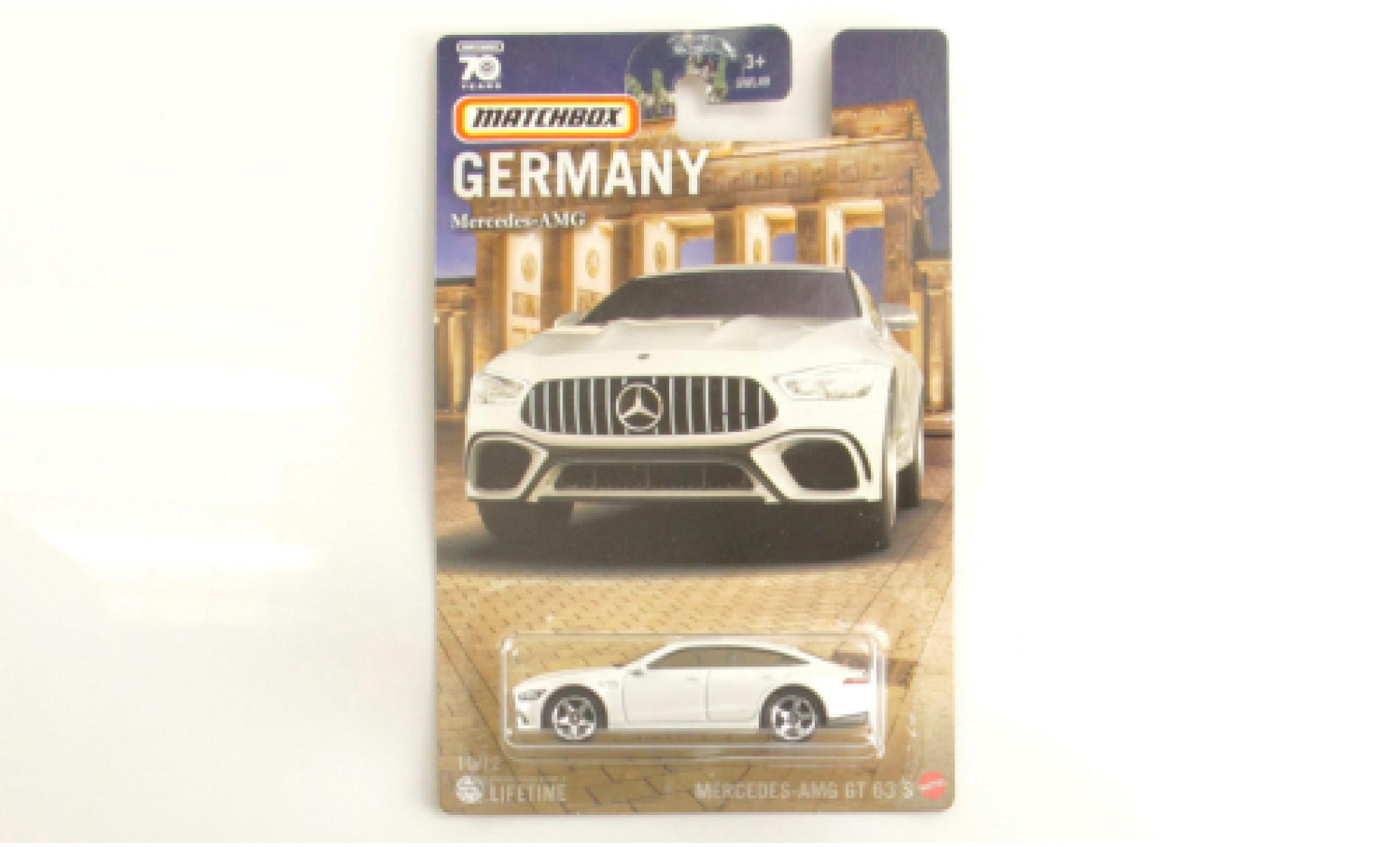 Mercedes AMG GT 1/64 Matchbox 63S metallise white diecast model cars