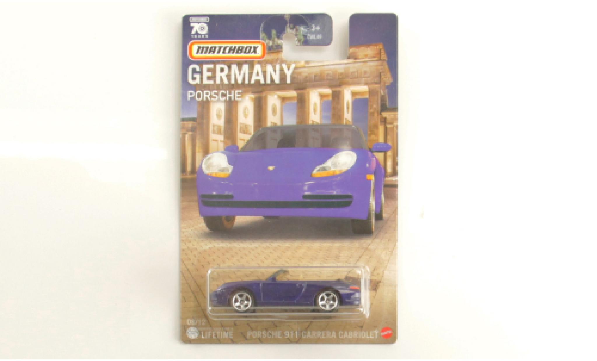 Porsche 996 1/64 Matchbox 911  Carrera cabriolet blue fonc&eacute; diecast model cars