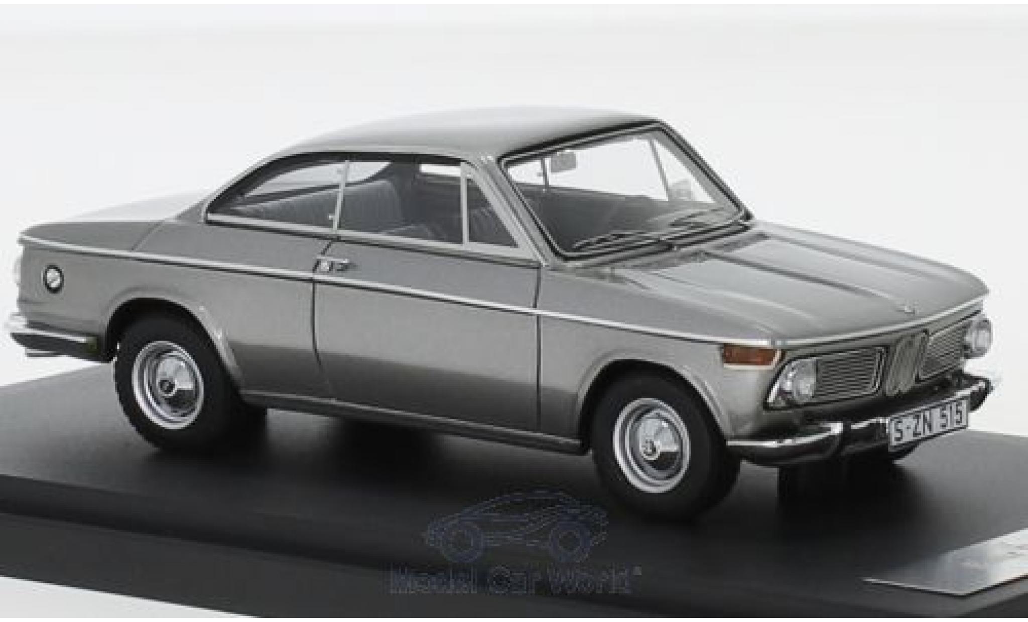 Bmw 1600 1/43 Matrix -2 Baur Coupe grey 1967 diecast model cars