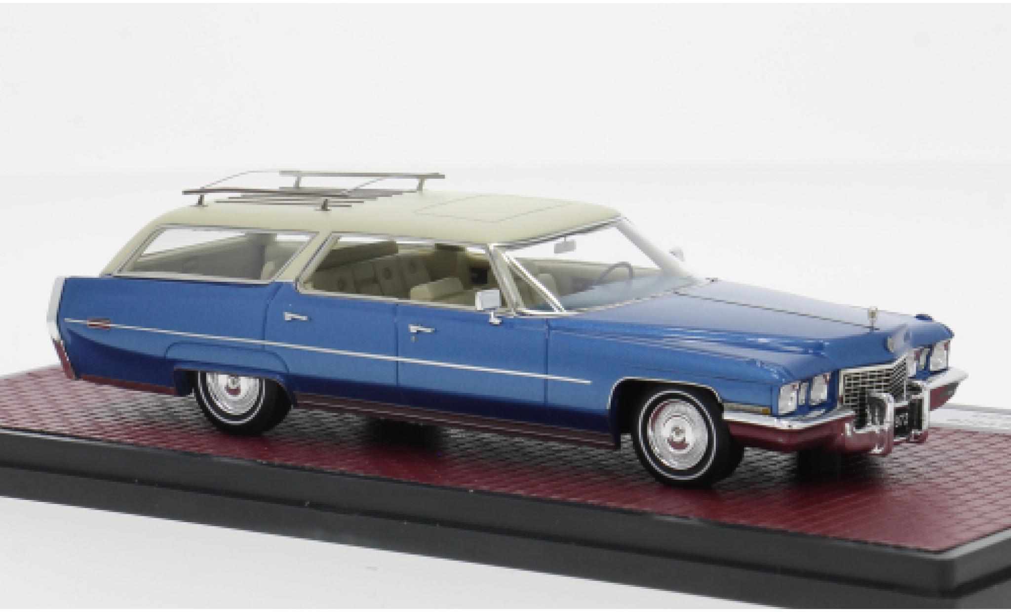 Cadillac Deville 1/43 Matrix DeVille Wagon blue/beige 1972 1:43 diecast model cars