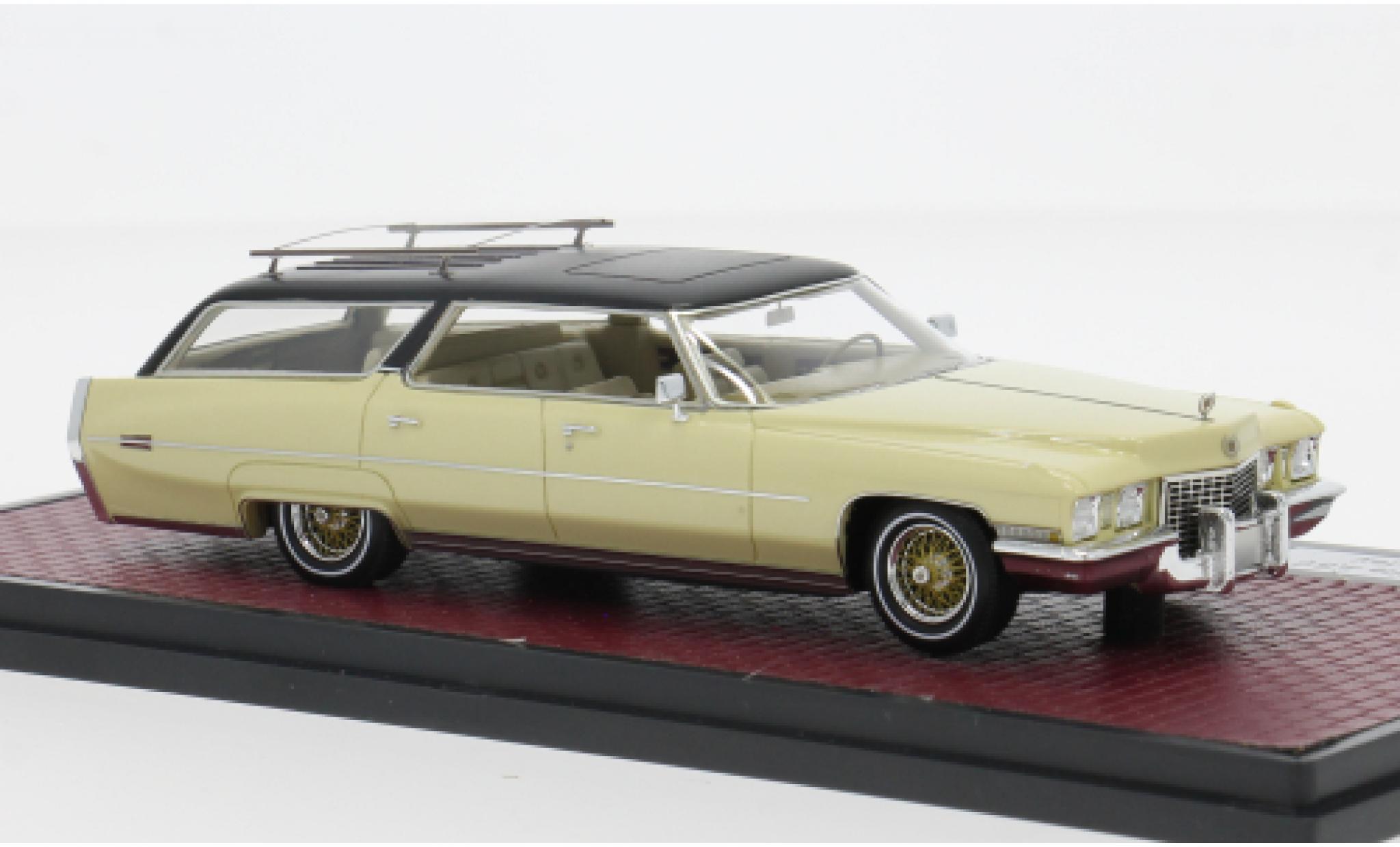 Cadillac Deville 1/43 Matrix DeVille Wagon Personalcar from Elvis Presley beige/black 1972 1:43 diecast model cars