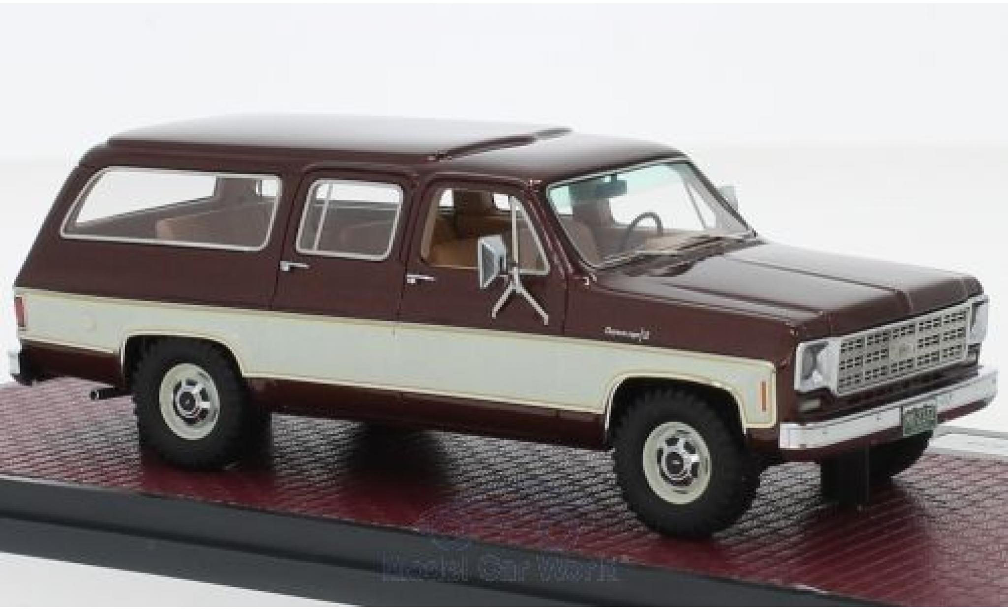 Chevrolet Suburban 1/43 Matrix K10 metallic red/beige 1978 diecast model cars