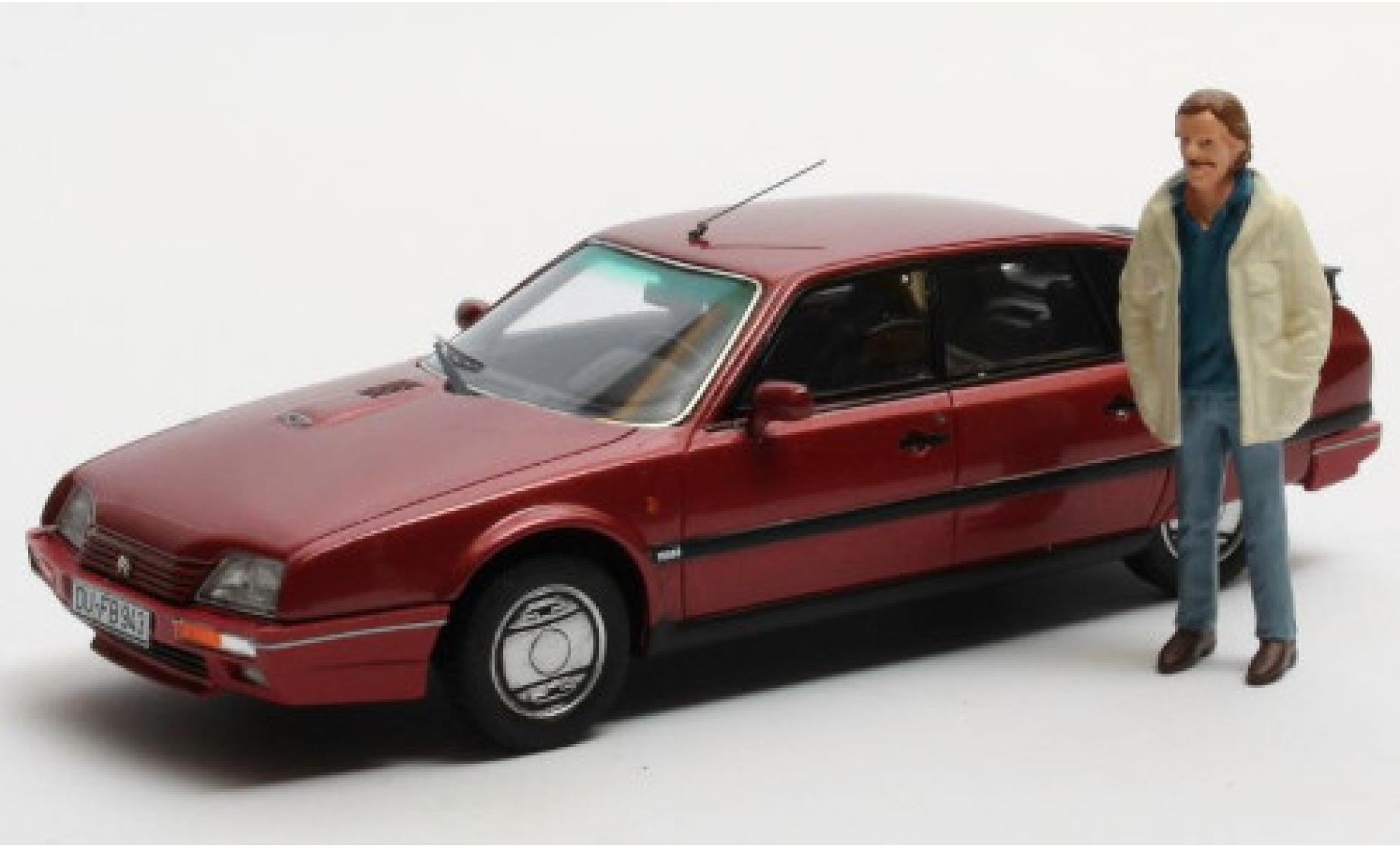 Citroen CX 1/43 Matrix 25 GTi Turbo 2 metallic red 1986 Duisburg Edition avec Figur: Horst S. diecast model cars