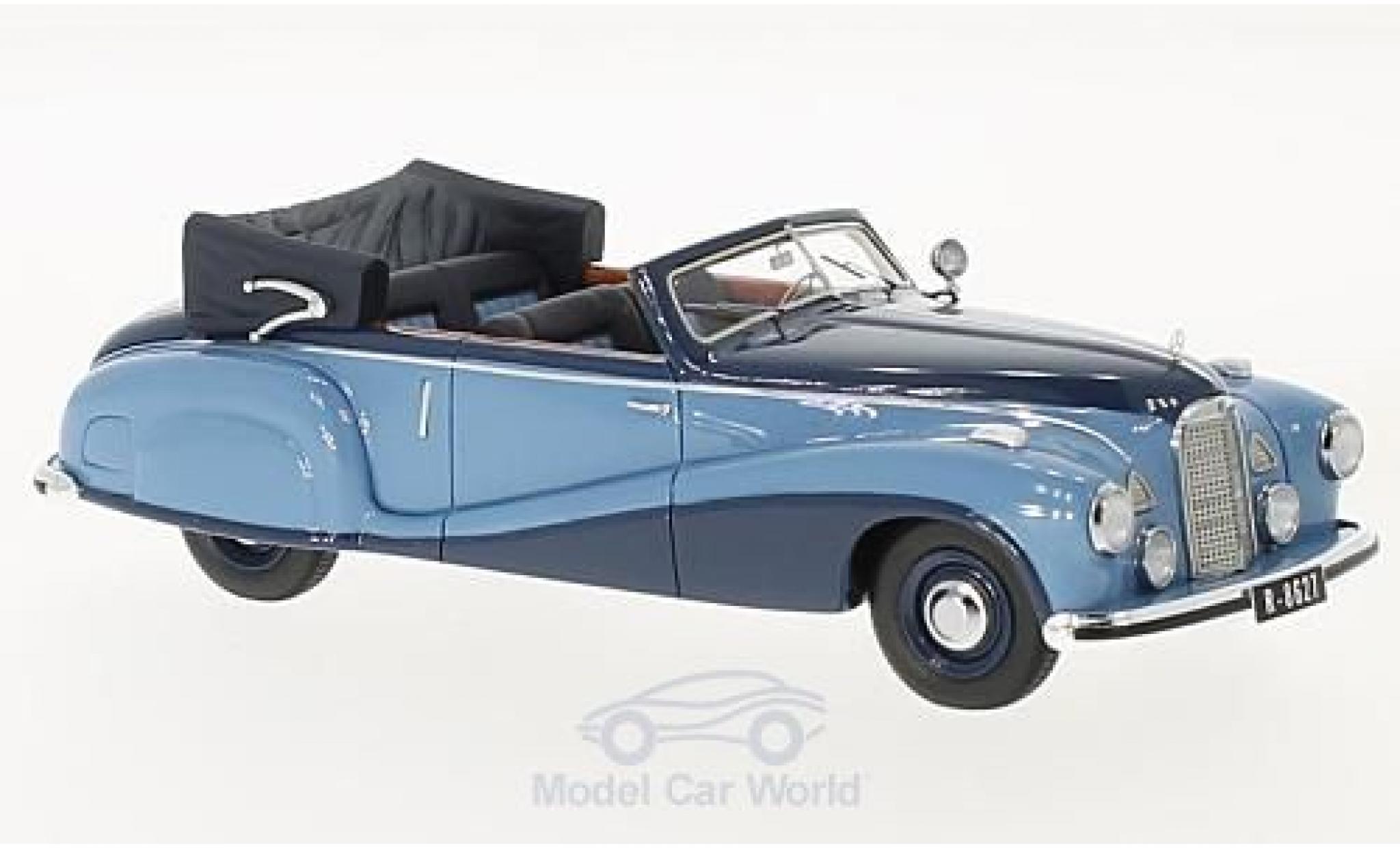 Mercedes 320 1/43 Matrix A (W142) Spezial Convertible Open blue/blue 1948 Tan Tjoan Keng diecast model cars