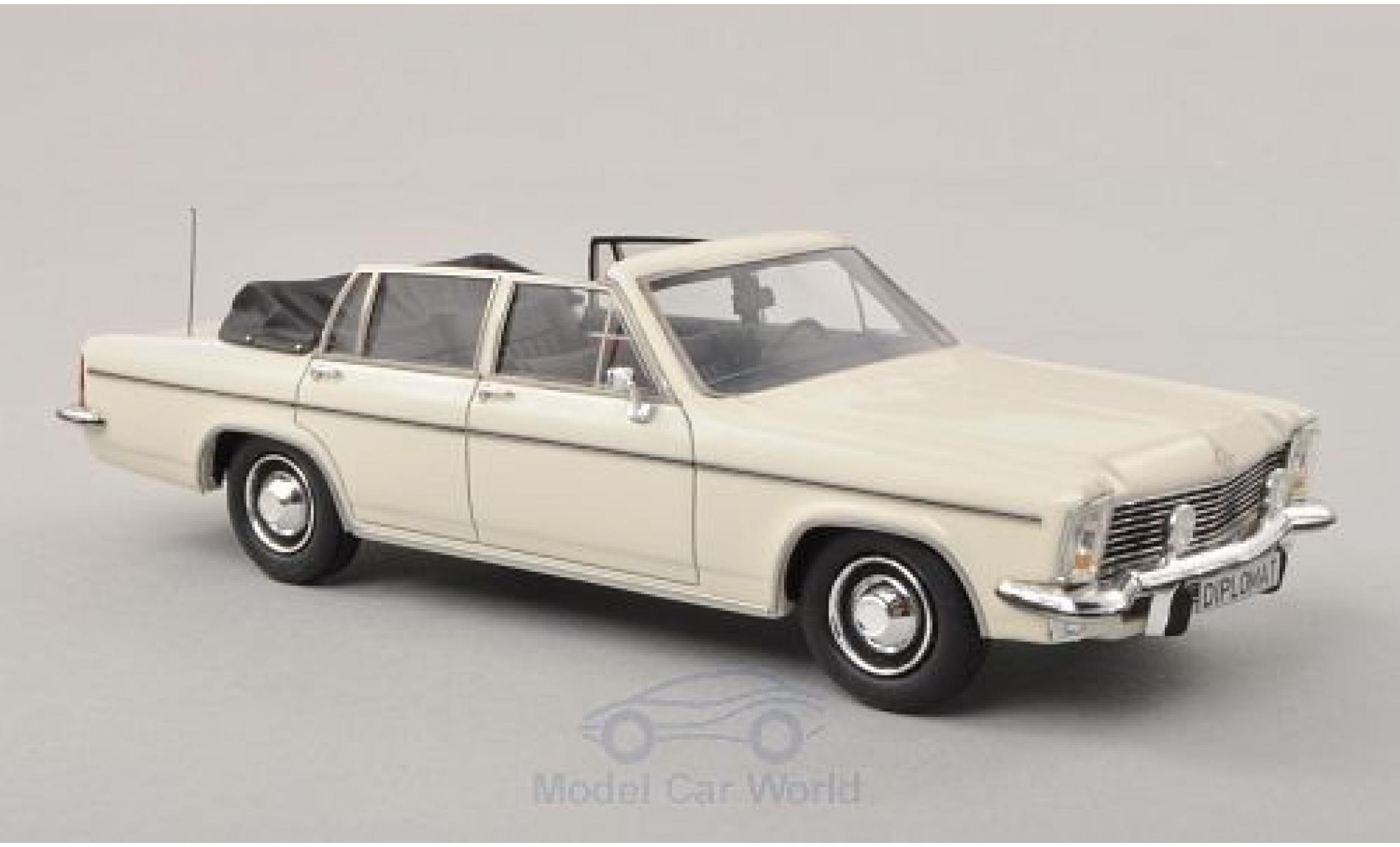 Opel Diplomat 1/43 Matrix B 5.4 Fissore Convertible white diecast model cars