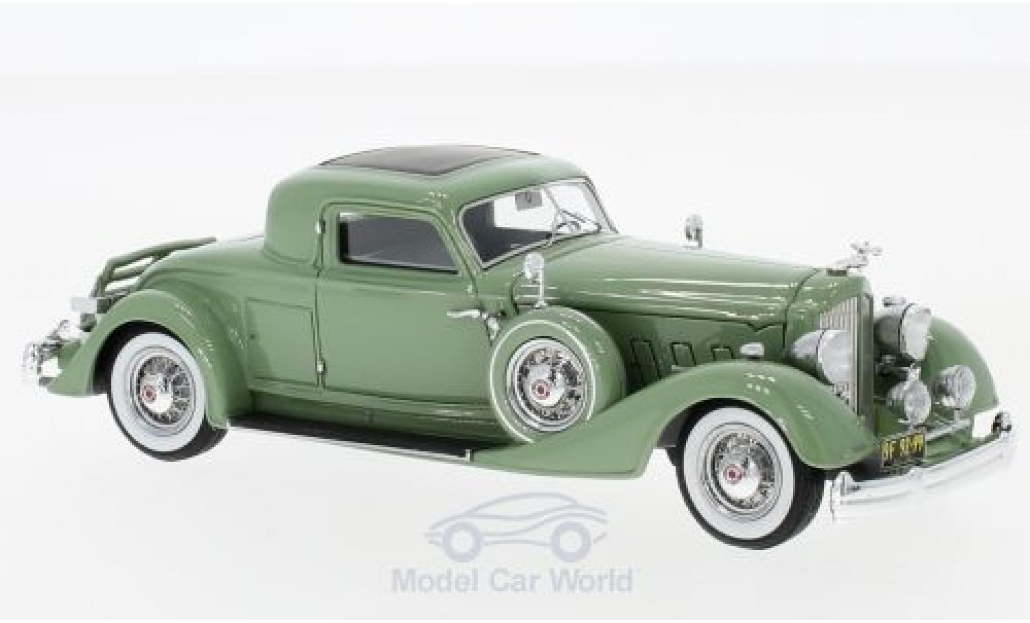 Packard 110 1/43 Matrix 8 Twelve Stationary Coupe Dietrich green 1934 diecast model cars
