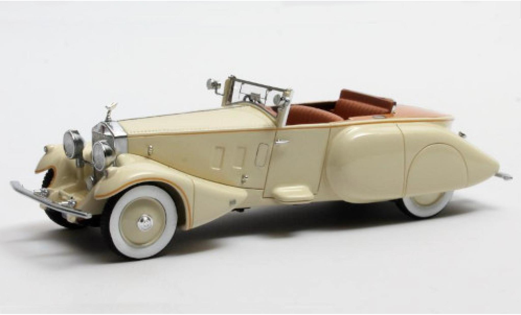 Rolls Royce Phantom 1/43 Matrix II Barker Boattail beige RHD 1930 Maharaja of Rewa (#179XJ) diecast model cars