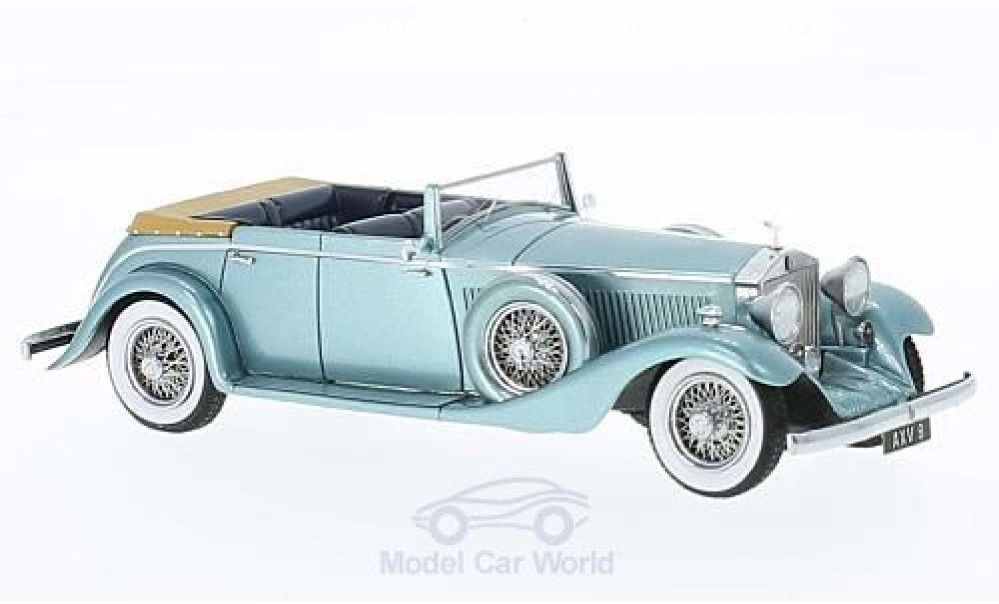 Rolls Royce Phantom 1/43 Matrix II Continental All-Weather Tourer metallic blue 1934 Nubar Gulbenkian Hooper #7RY diecast model cars