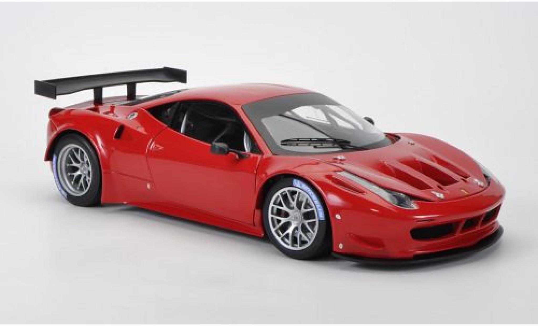 Ferrari 458 1/18 Hot Wheels Elite Italia GT2 red Pr&auml;sentationsfahrzeug sans Vitrine diecast model cars