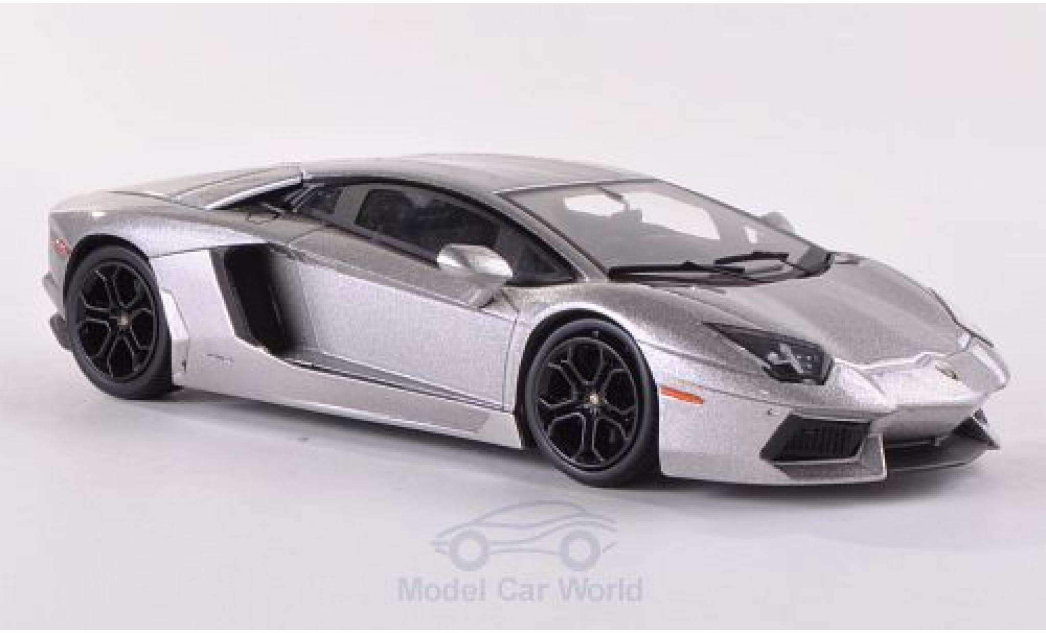 Lamborghini Aventador LP700-4 1/43 Hot Wheels Elite LP700-4 metallic grey diecast model cars