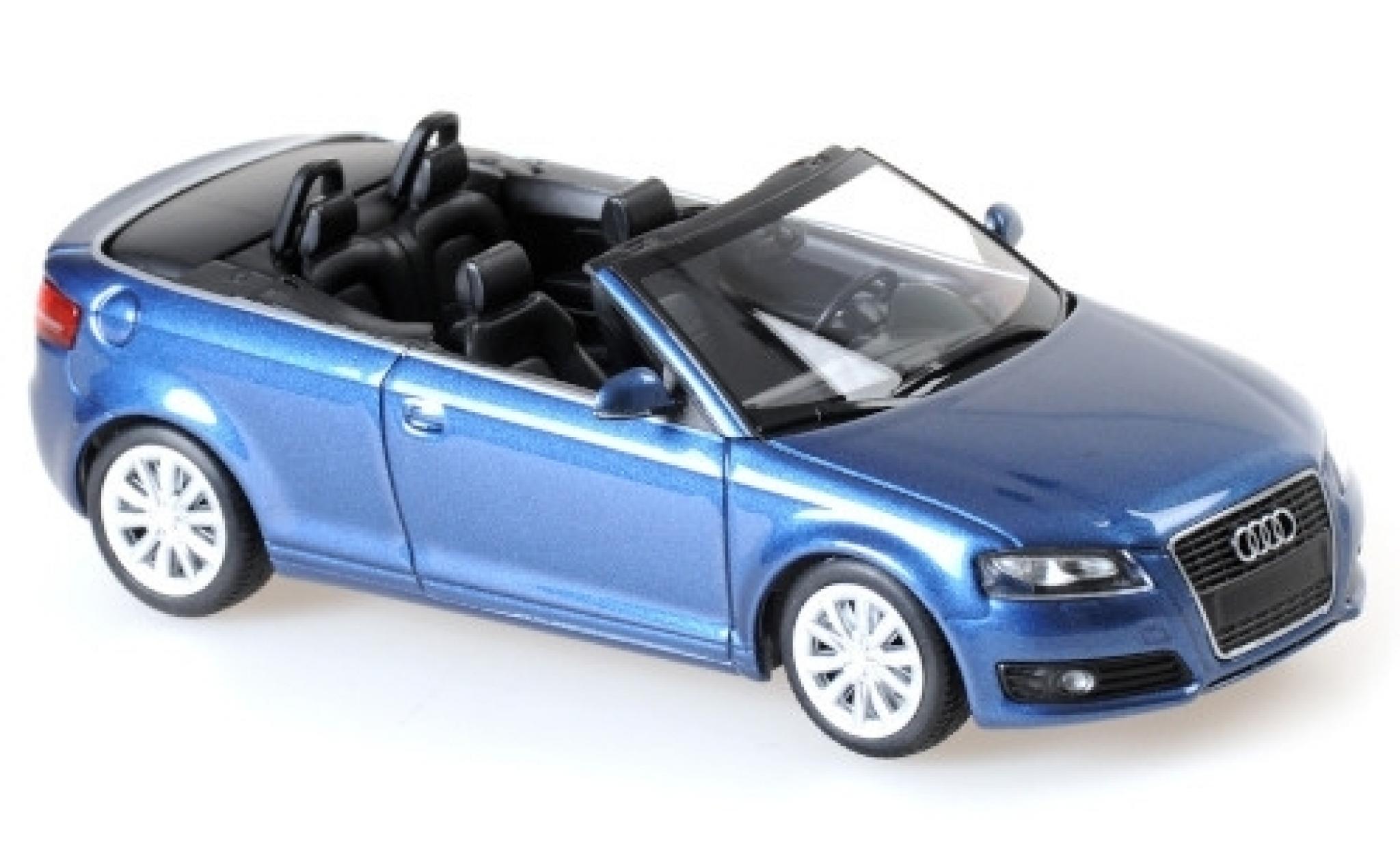 Audi A3 1/43 Maxichamps Convertible metallic blue 2007 diecast model cars