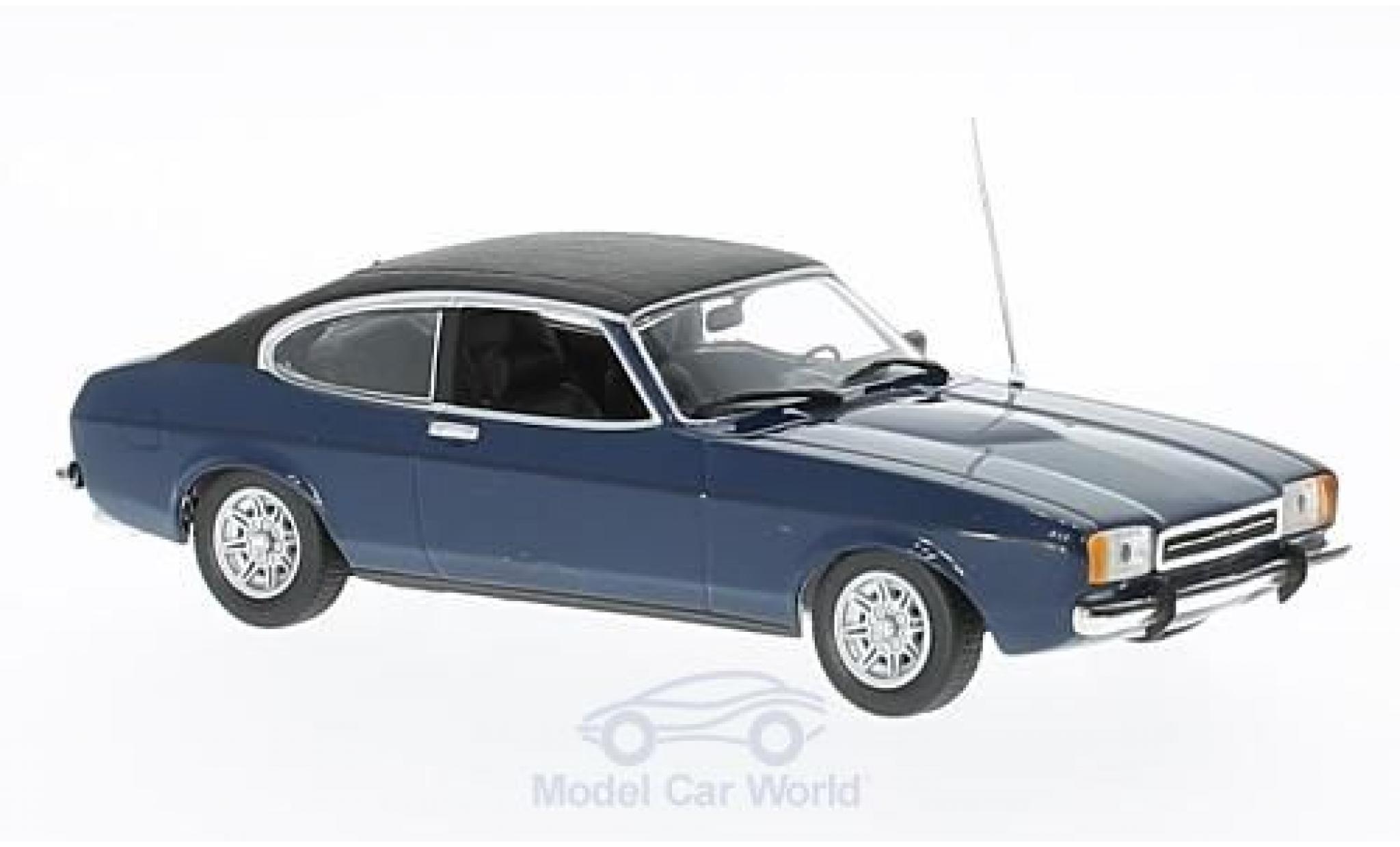 Ford Capri 1974 1/43 Maxichamps II 2.3 GT blue/black 1974 diecast model cars