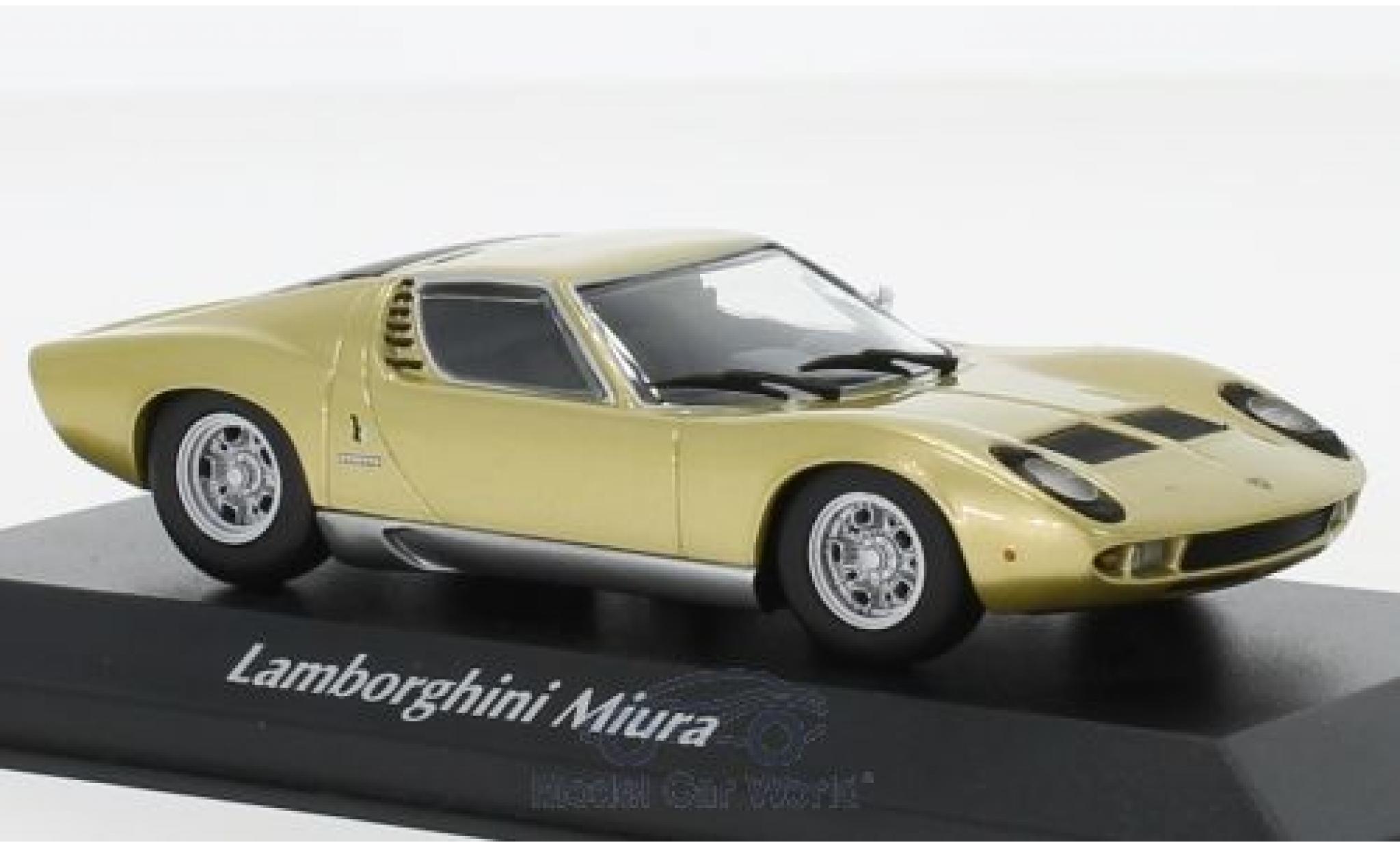 Lamborghini Miura 1/43 Maxichamps gold 1966 diecast model cars