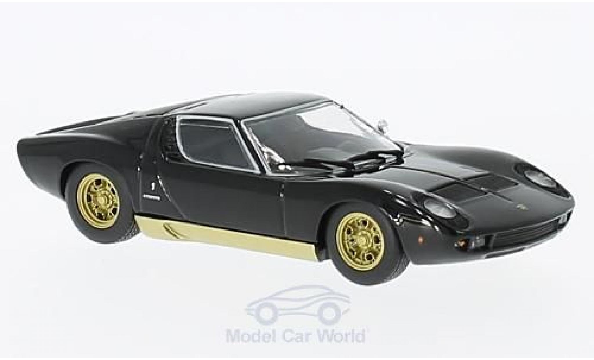 Lamborghini Miura 1/43 Maxichamps black/gold 1966 diecast model cars