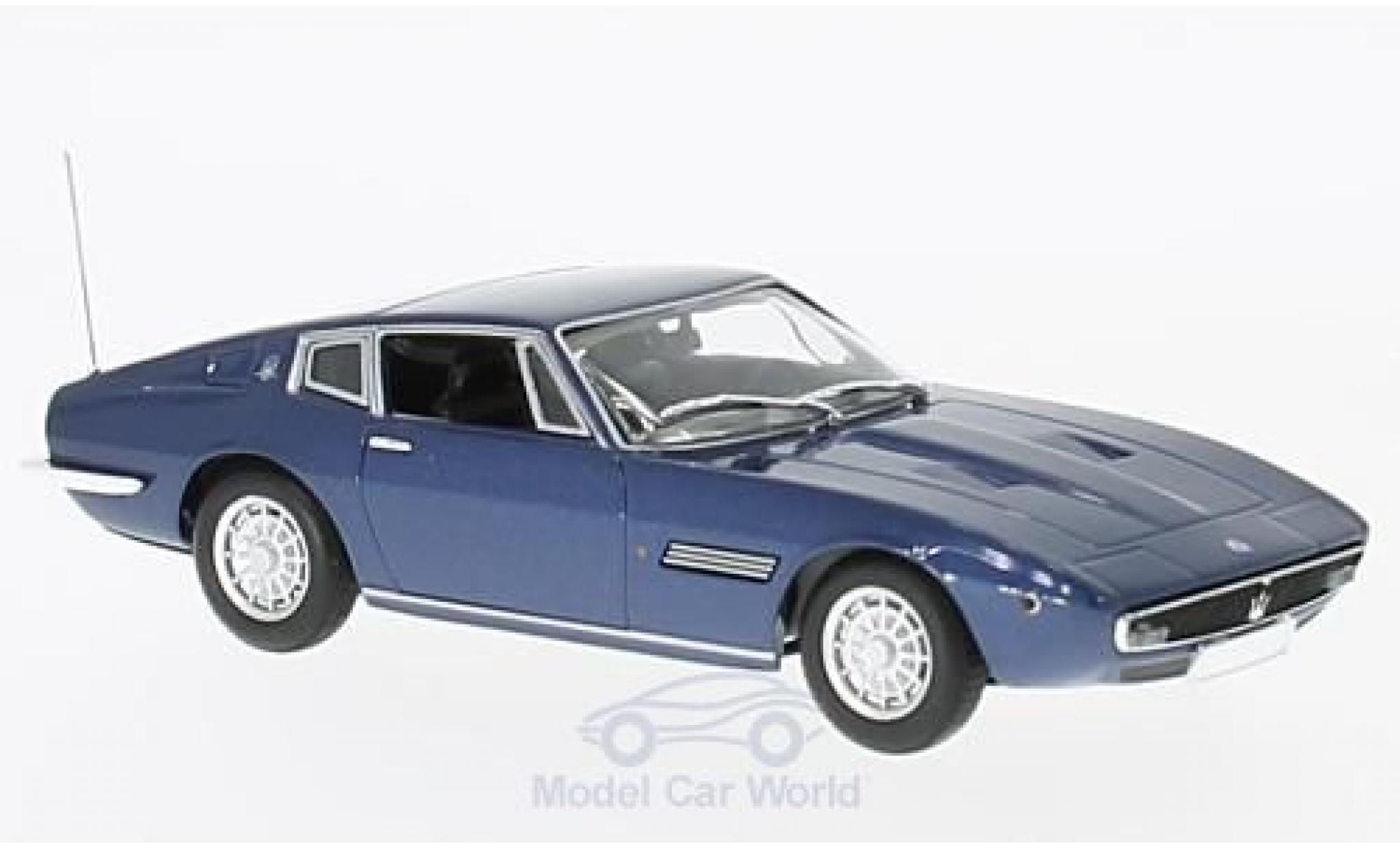 Maserati Ghibli coupe 1/43 Maxichamps Coupe metallic blue 1969 diecast model cars