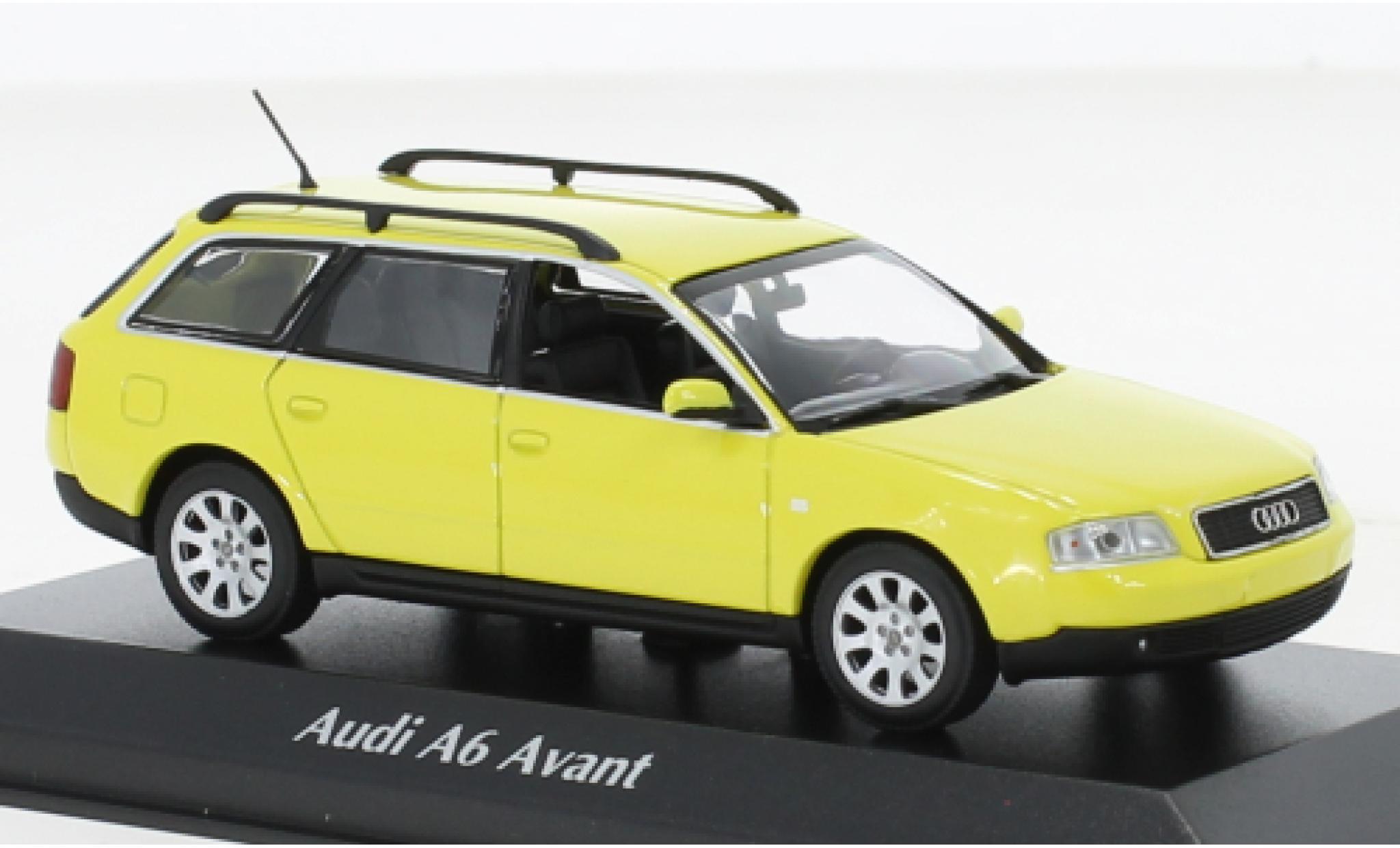Audi A6 1/43 Maxichamps Avant yellow 1997 diecast model cars