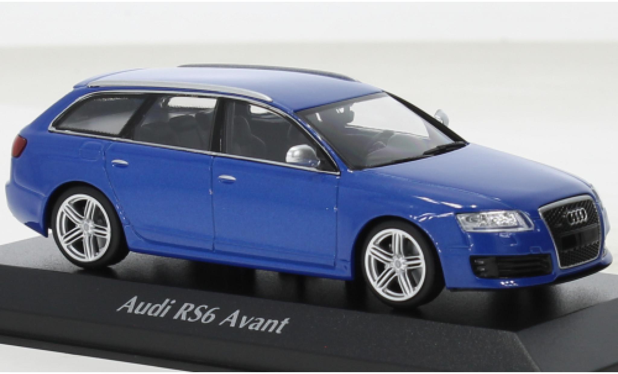 Audi RS6 1/43 Maxichamps Avant metallise blue 2007 diecast model cars