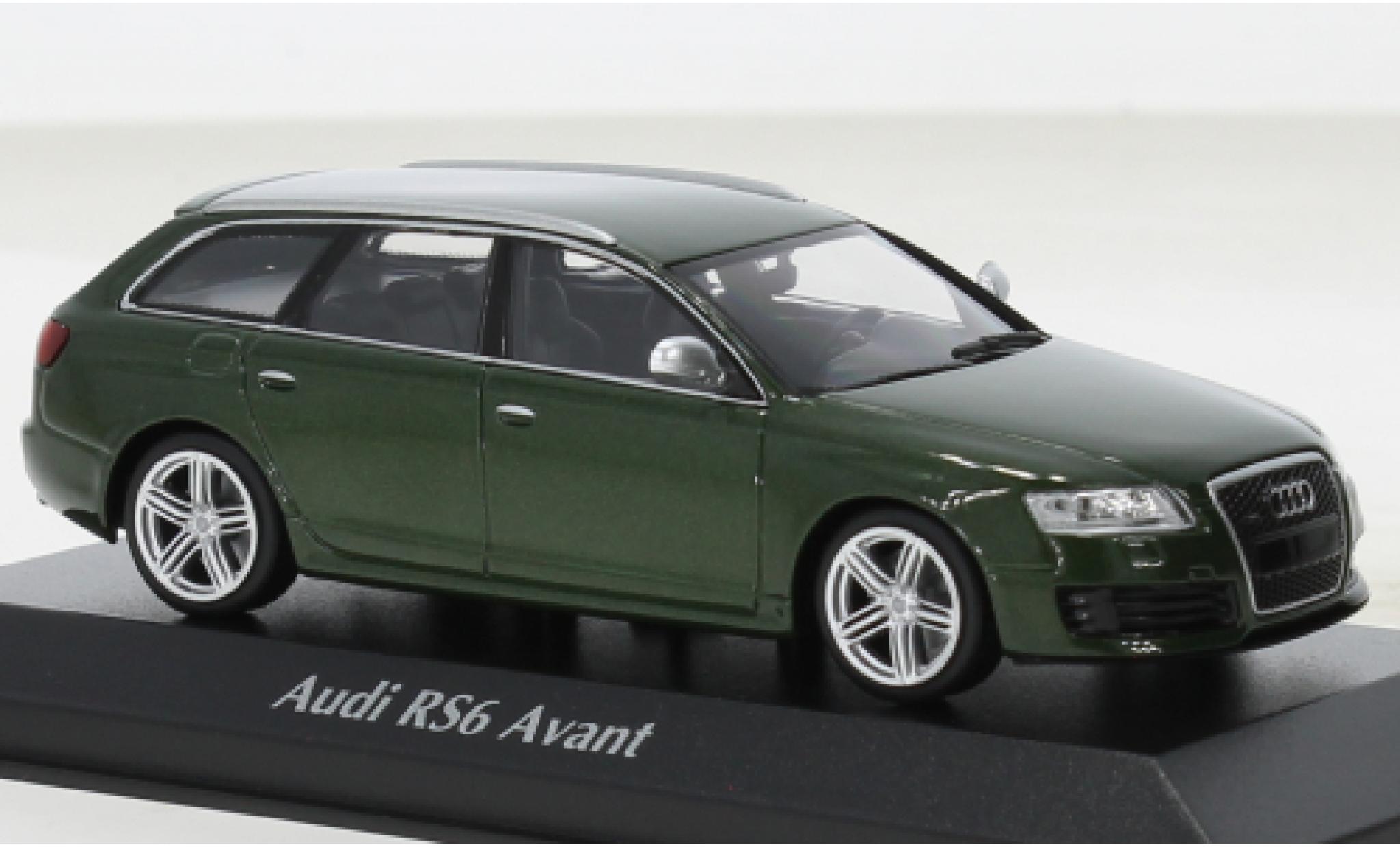 Audi RS6 1/43 Maxichamps Avant metallise green 2007 diecast model cars