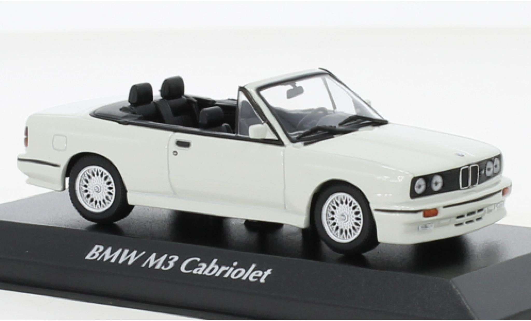 Bmw M3 1/43 Maxichamps (E30) Convertible white 1988 diecast model cars