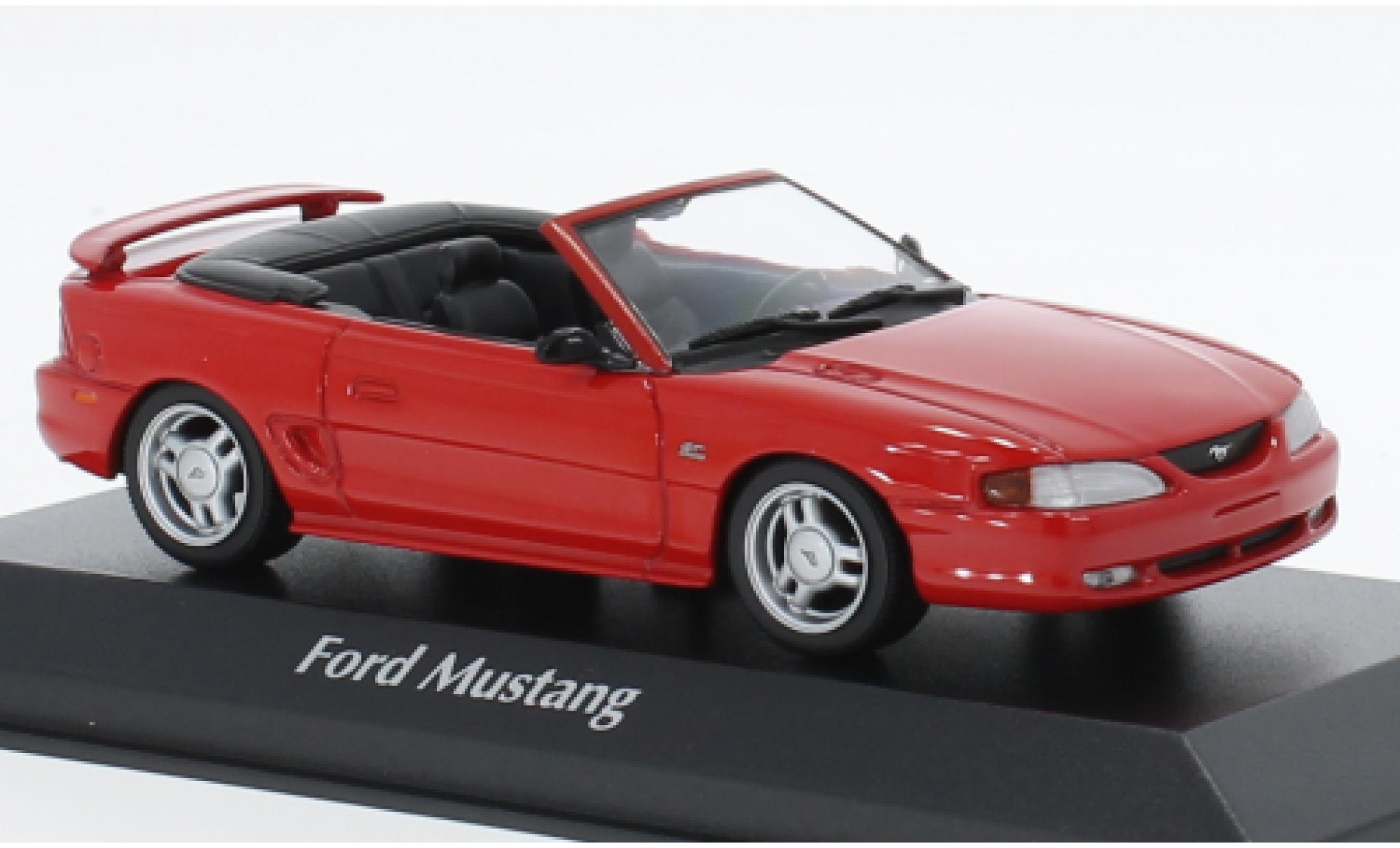 Ford Mustang 1/43 Maxichamps Convertible red 1994 diecast model cars