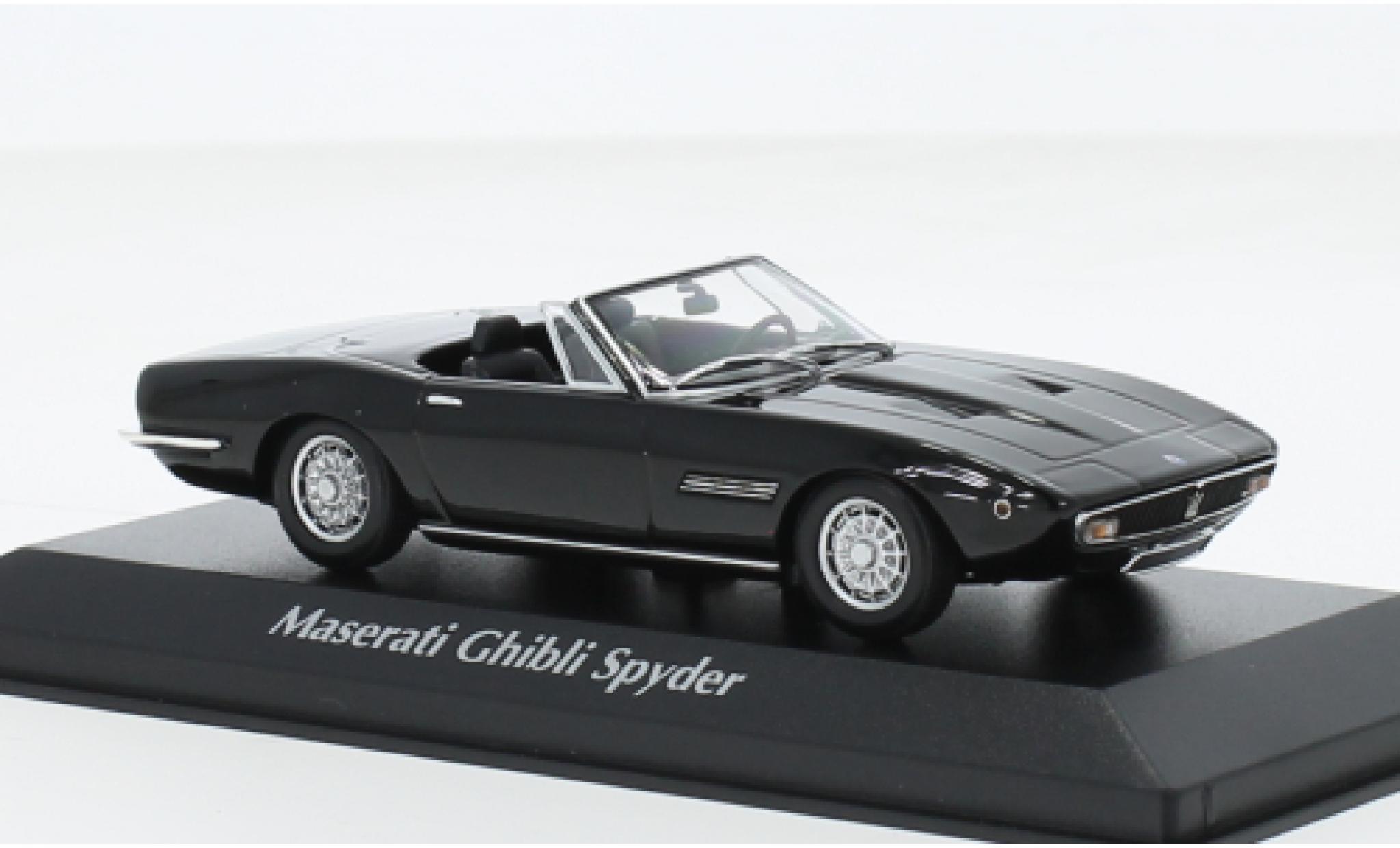 Maserati Ghibli 1/43 Maxichamps Spyder black 1969 diecast model cars