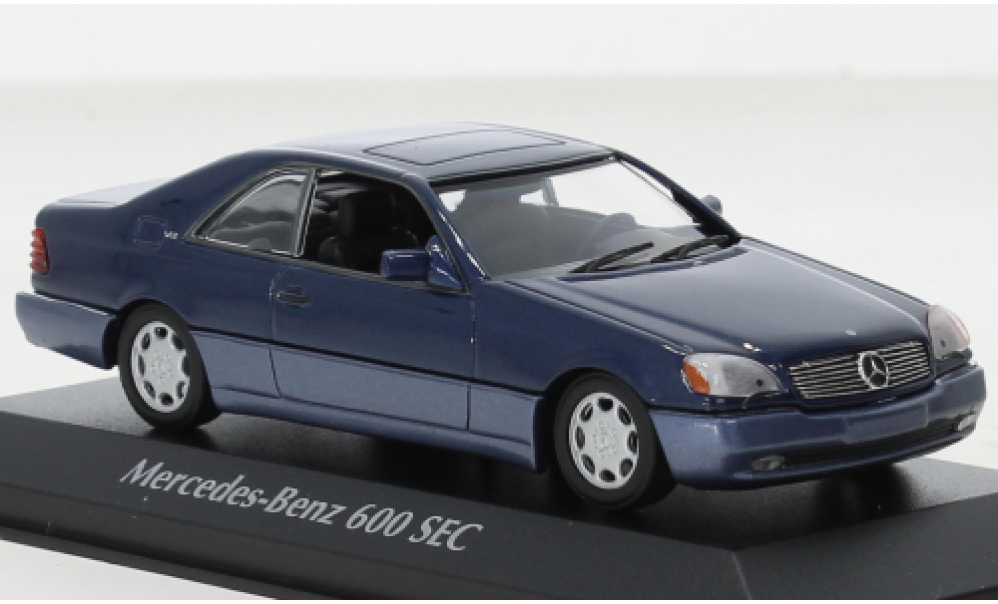 Mercedes 600 1/43 Maxichamps SEC (C140) metallise blue 1992 diecast model cars