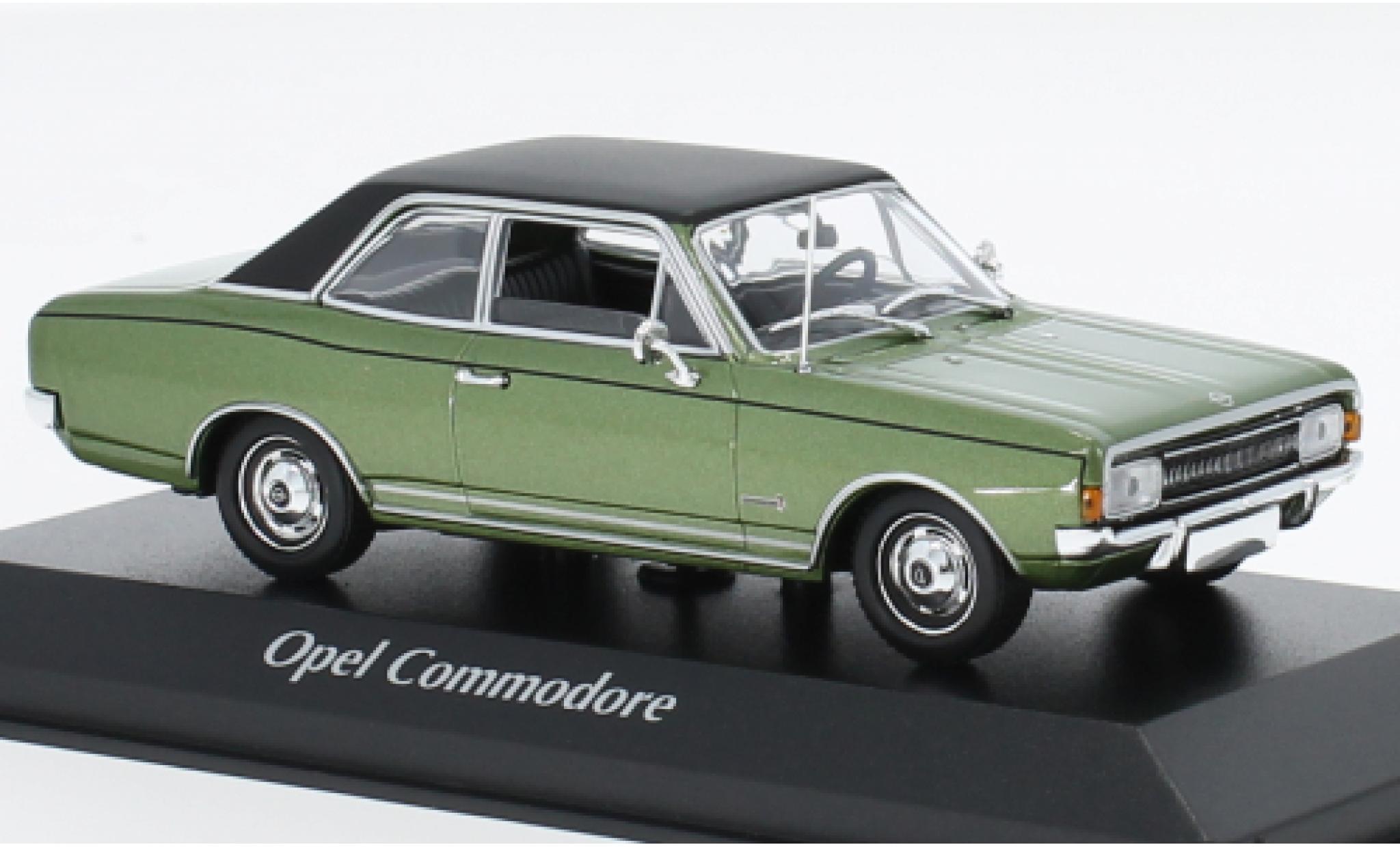 Opel Commodore 1/43 Maxichamps A metallise vert/black 1970 diecast model cars