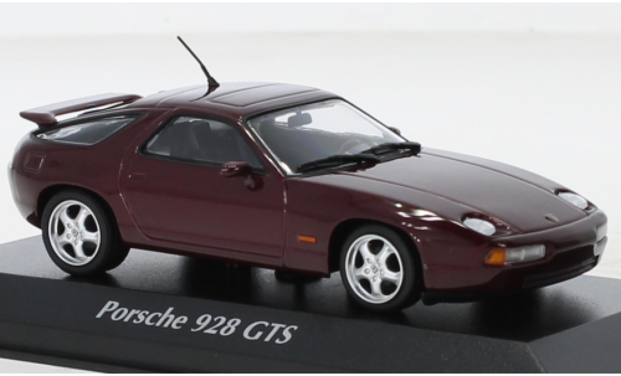 Porsche 928 1/43 Maxichamps GTS metallise red 1991 diecast model cars