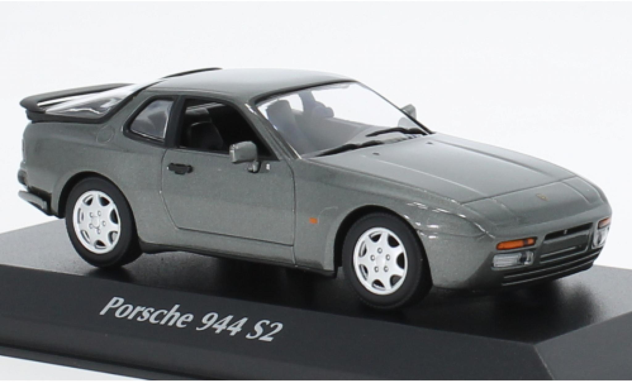 Porsche 944 1/43 Maxichamps S2 metallise grey 1989 diecast model cars