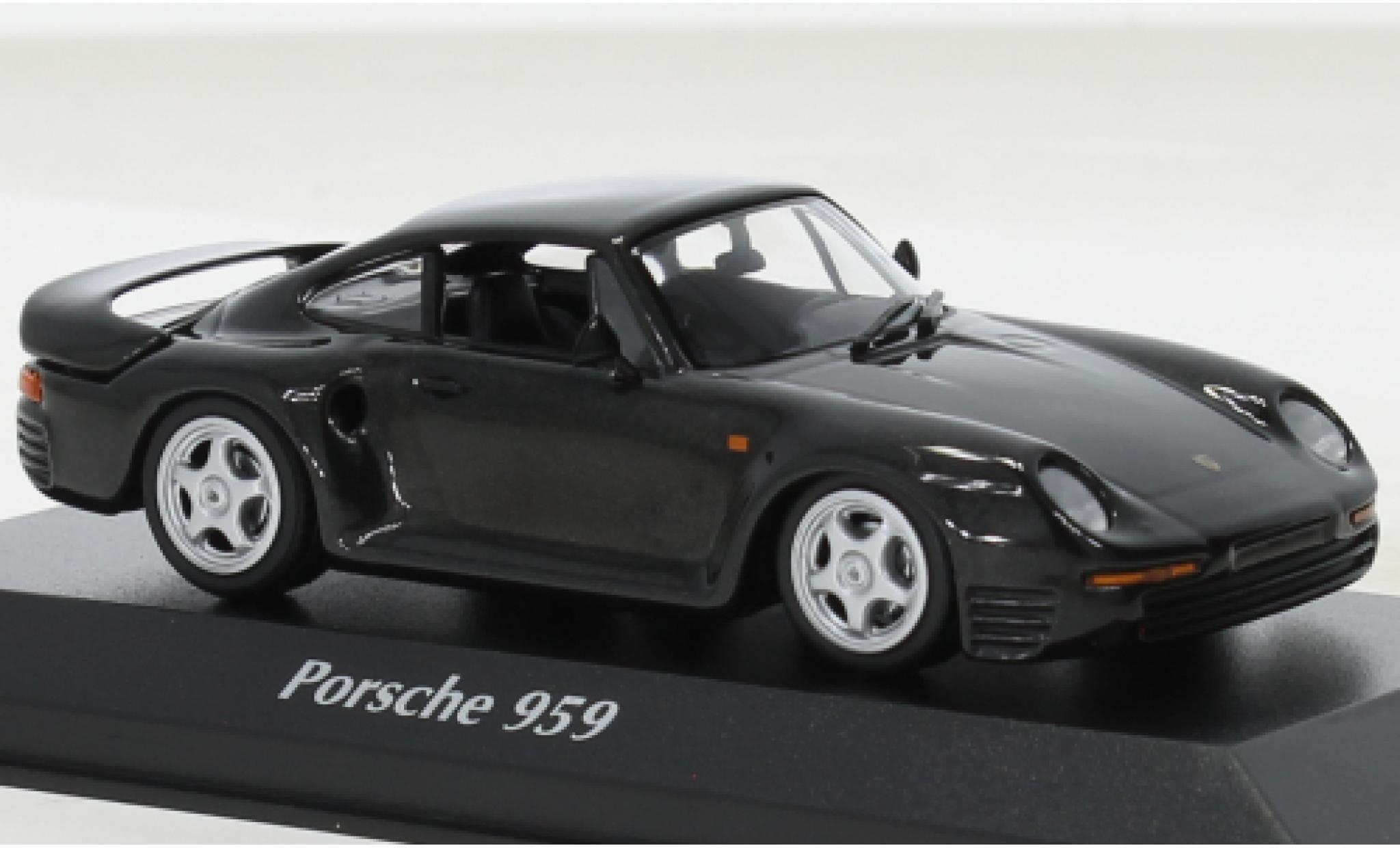Porsche 959 1/43 Maxichamps metallise grey 1987 diecast model cars