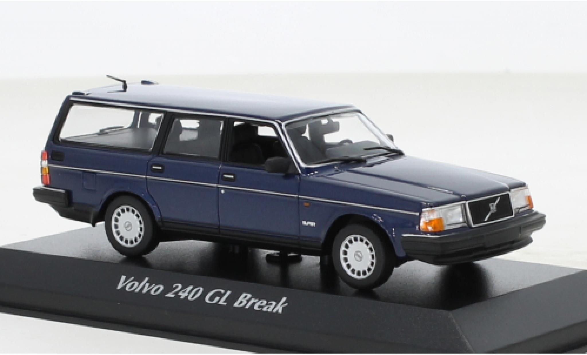 Volvo 240 1/43 Maxichamps GL Estate metallise blue 1986 diecast model cars