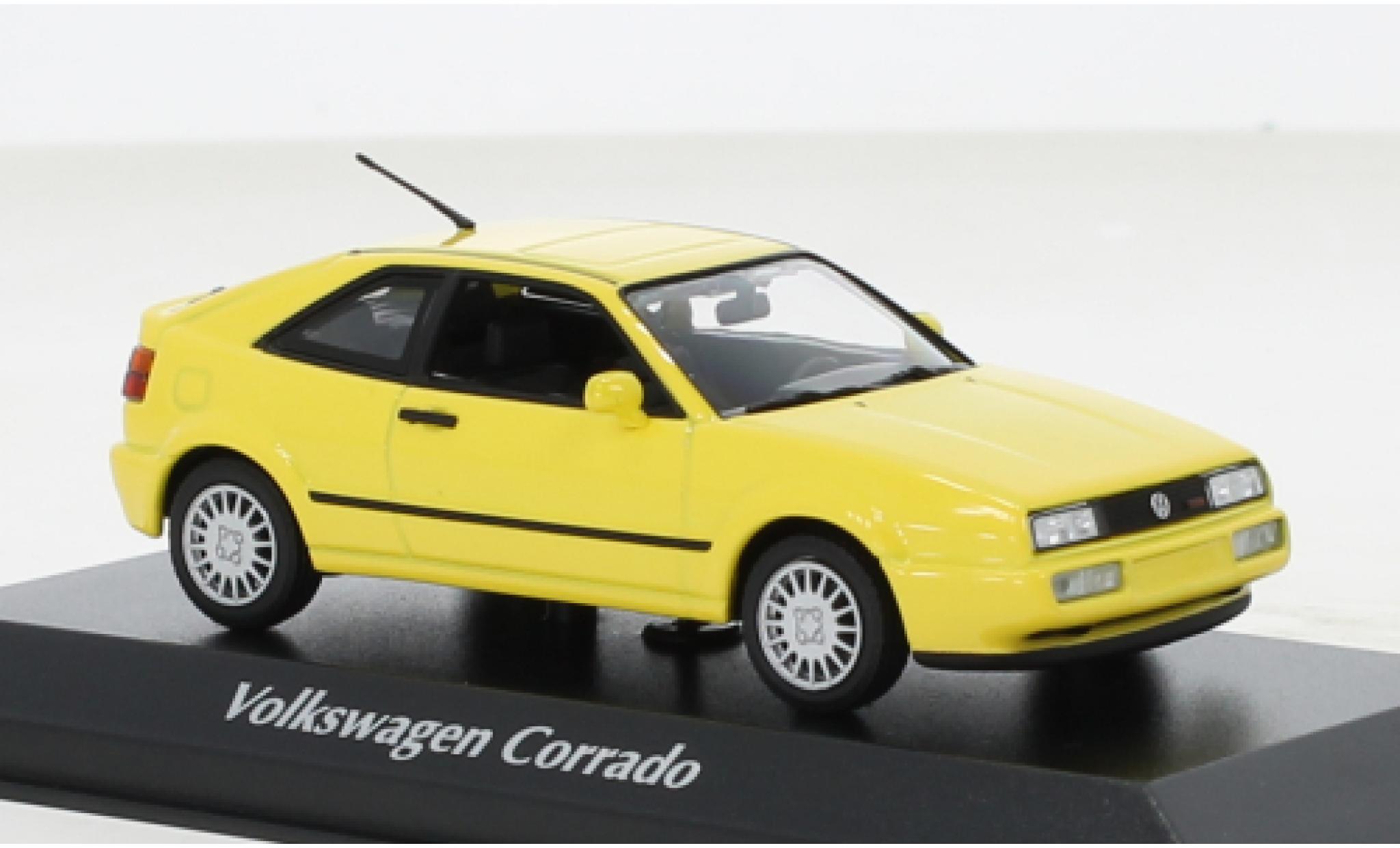 Volkswagen Corrado 1/43 Maxichamps G60 yellow 1990 diecast model cars