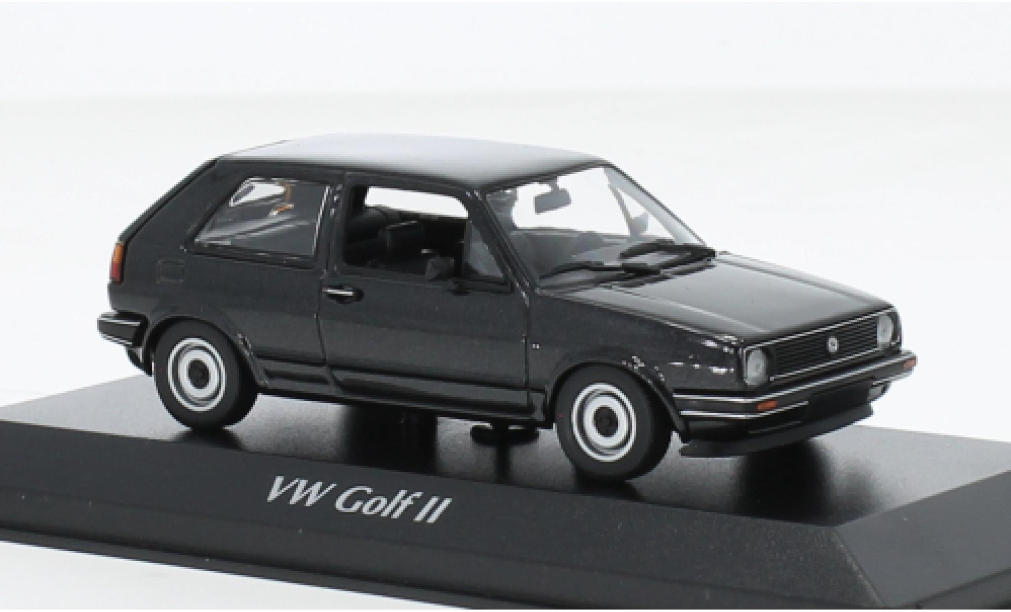 Volkswagen Golf 1/43 Maxichamps II metallise black 1985 diecast model cars