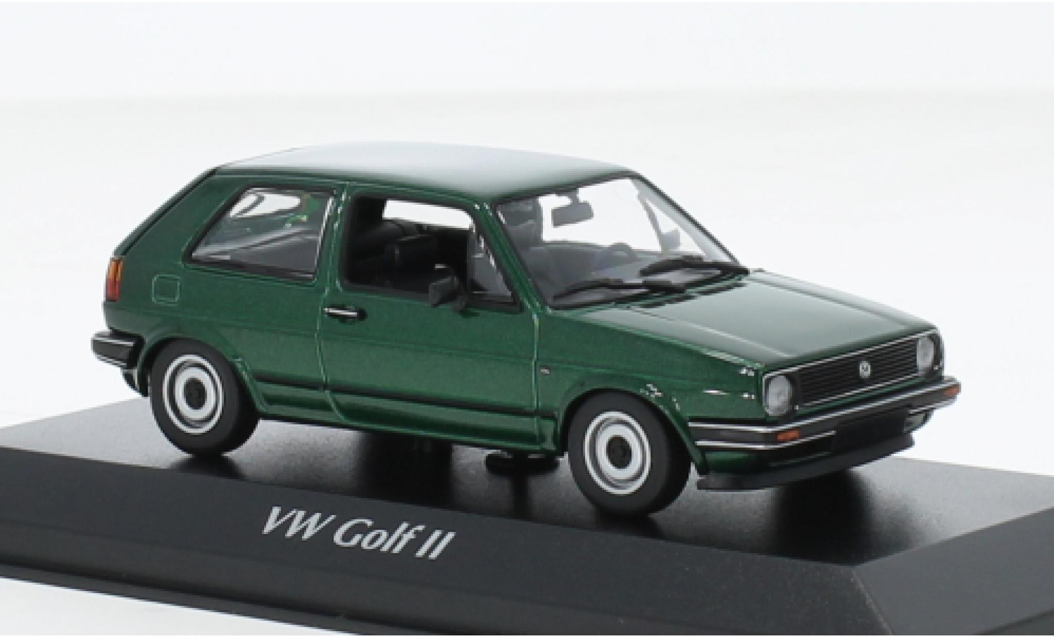 Volkswagen Golf 1/43 Maxichamps II metallise green 1985 diecast model cars