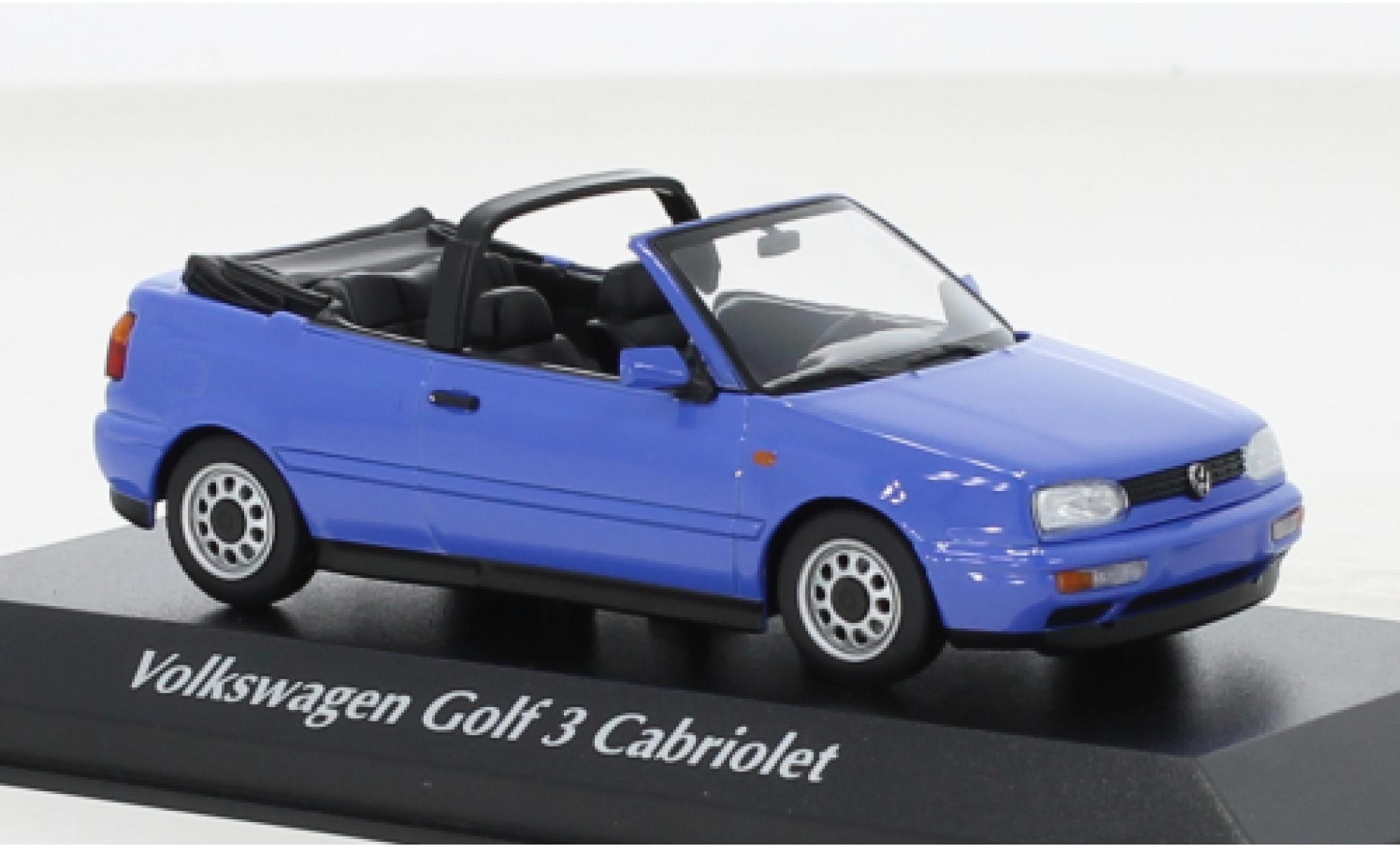 Volkswagen Golf 1/43 Maxichamps III Convertible blue 1997 diecast model cars