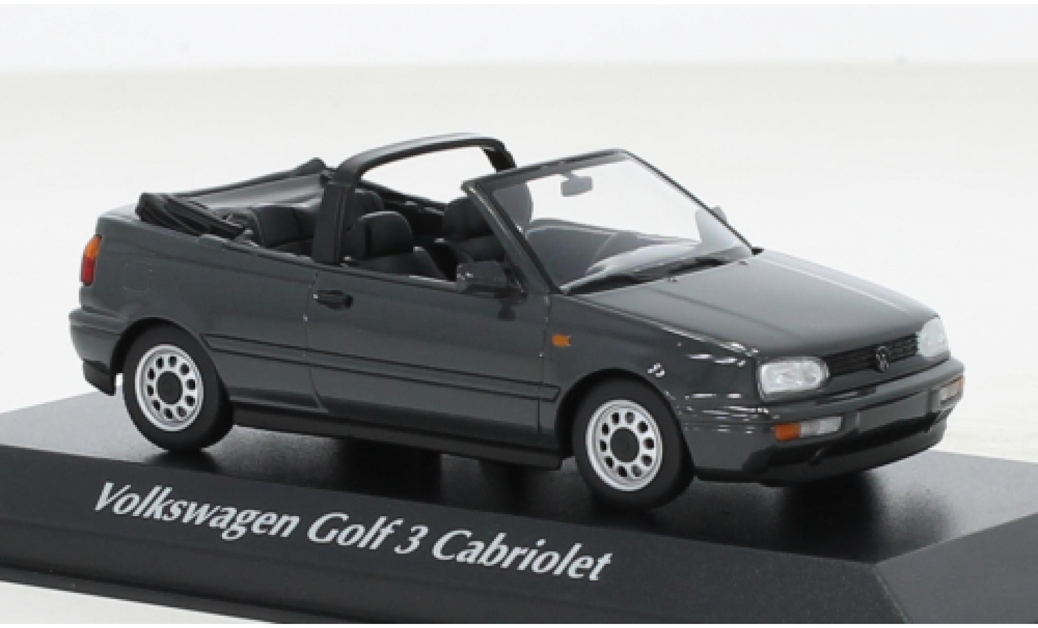 Volkswagen Golf 1/43 Maxichamps III Convertible metallise grey 1997 diecast model cars