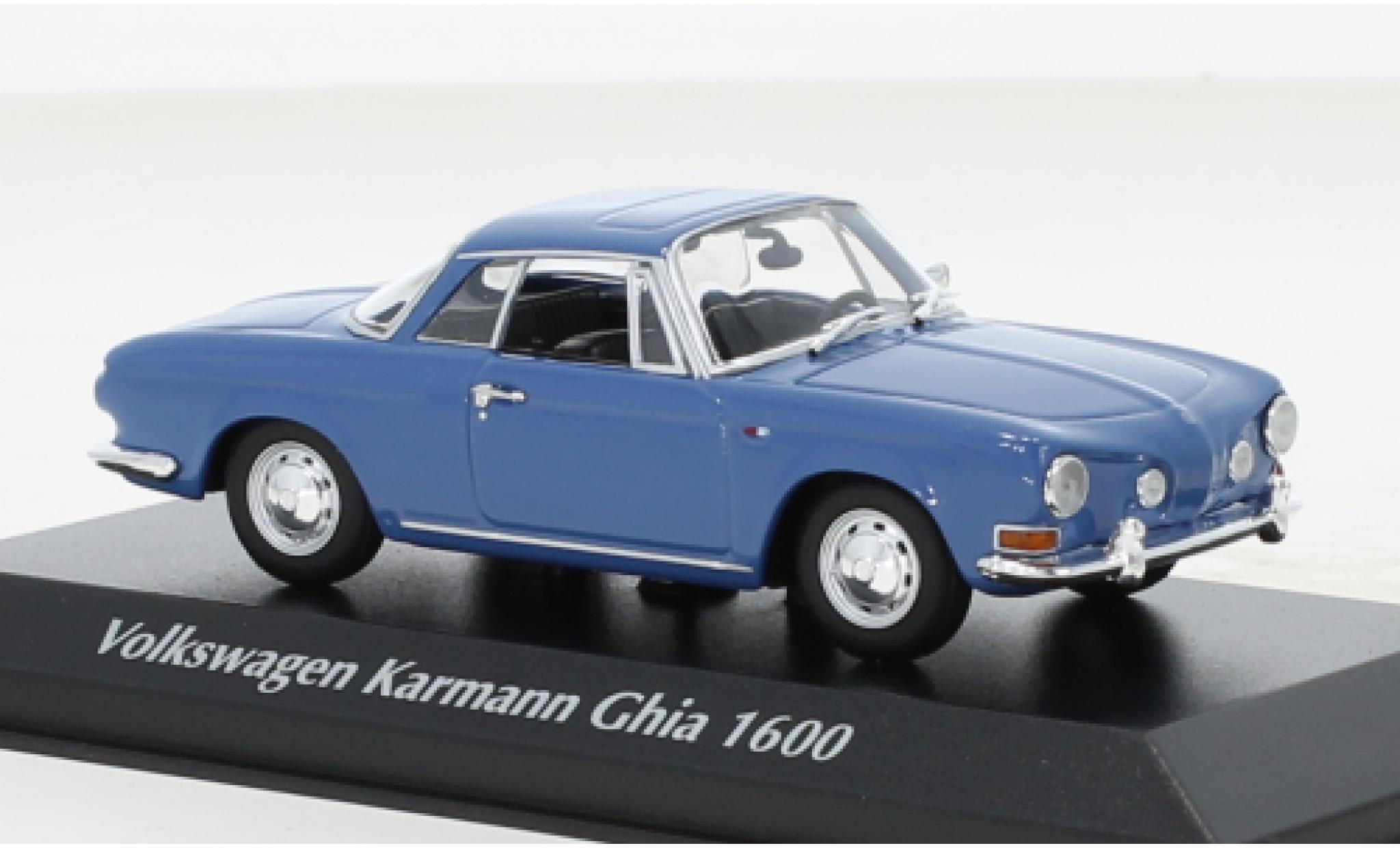 Volkswagen Karmann 1/43 Maxichamps Ghia 1600 blue 1966 diecast model cars