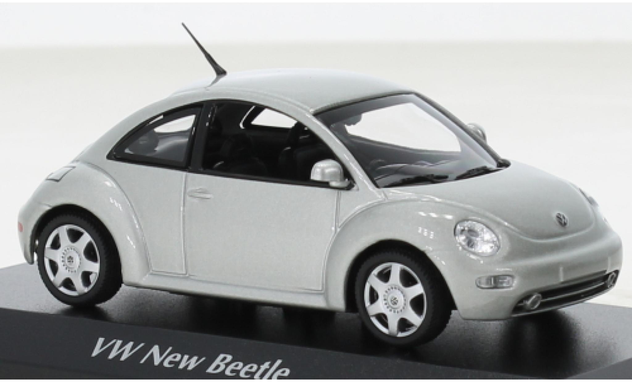 Volkswagen New Beetle 1/43 Maxichamps grey 1998 diecast model cars