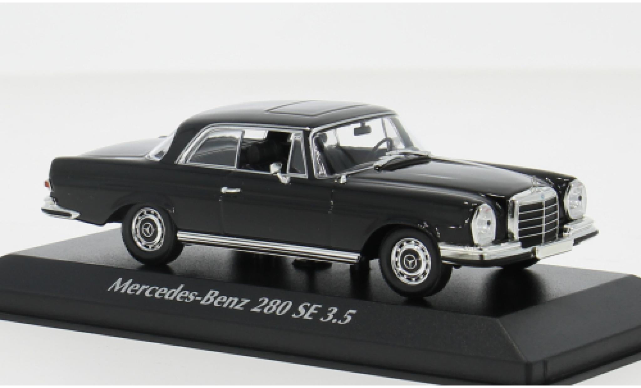 Mercedes 280 1/43 Maxichamps SE 3.5 (W108) black 1970 1:43 diecast model cars