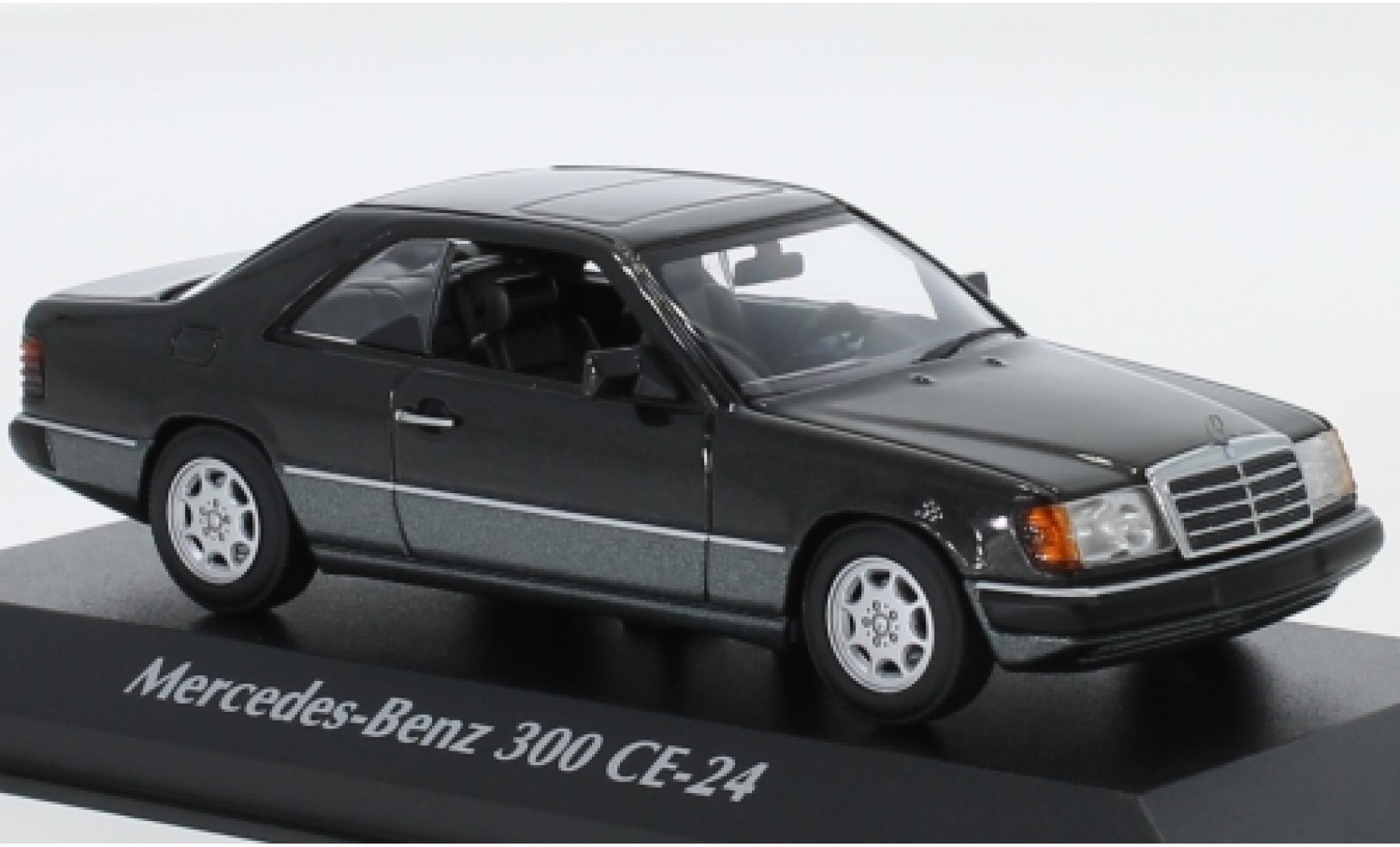 Mercedes Classe E 1/43 Maxichamps 300 CE-24 (C124) metallic black 1991 diecast model cars