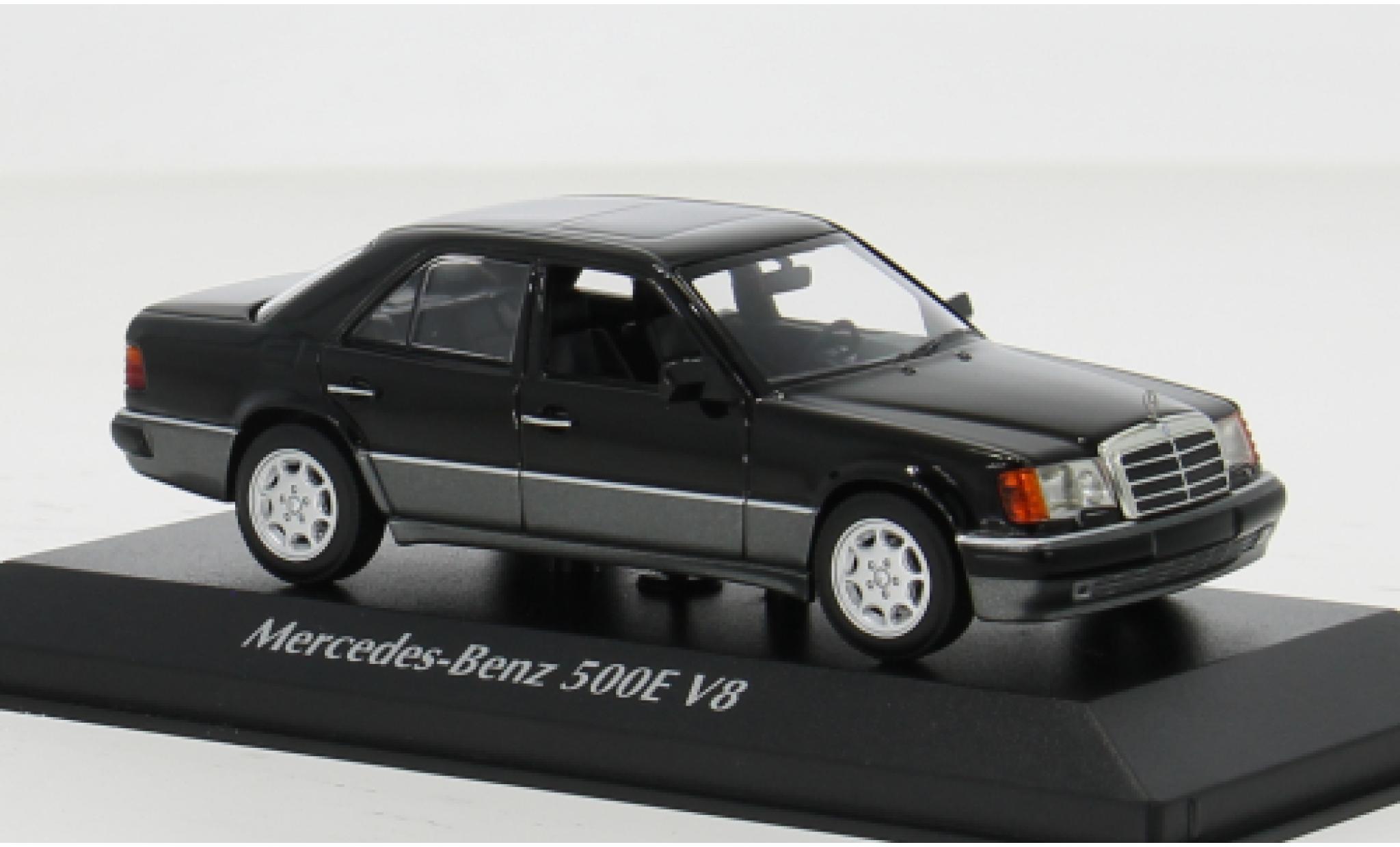 Mercedes 500 1/43 Maxichamps E (W124) black 1991 1:43 diecast model cars