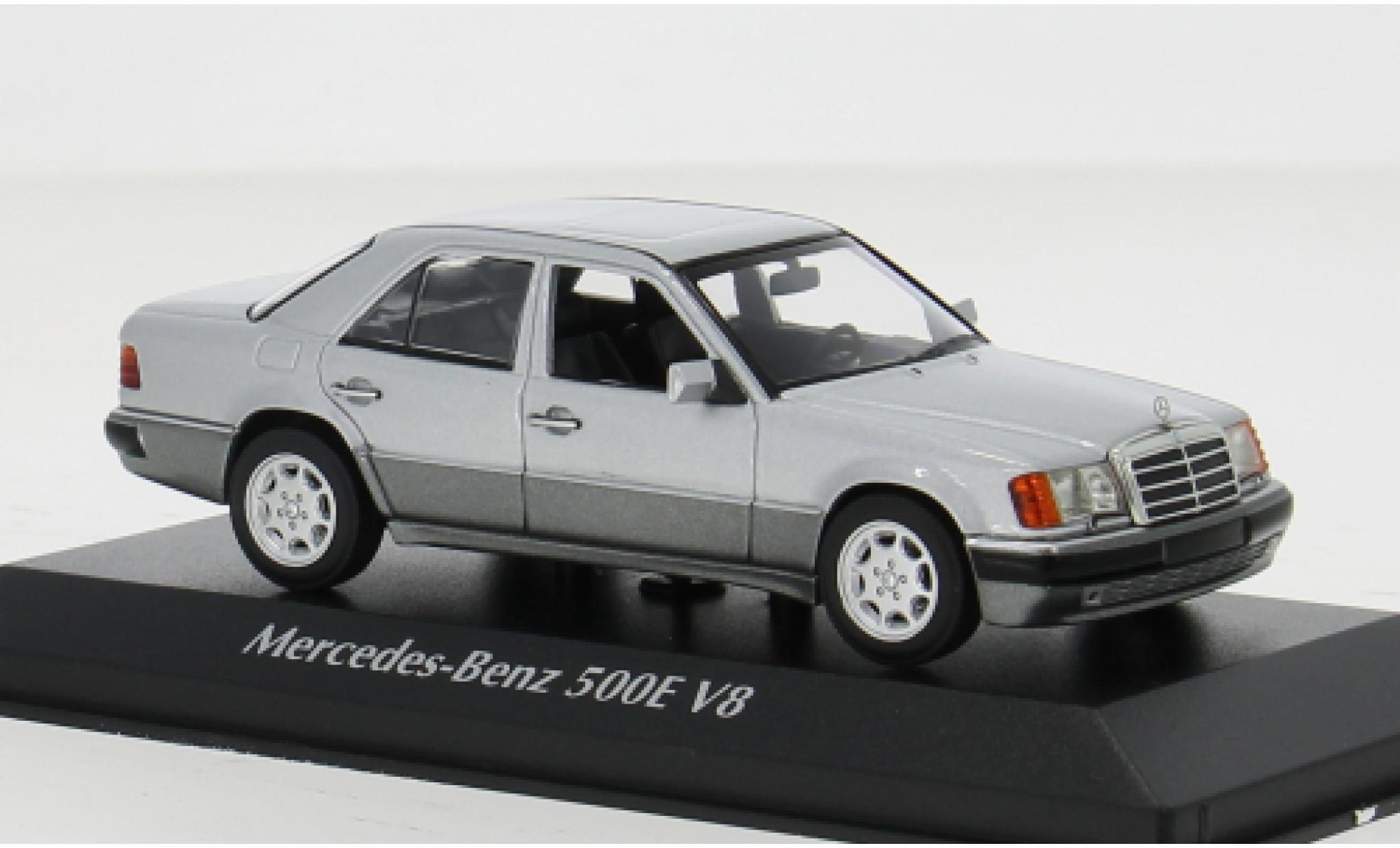Mercedes 500 1/43 Maxichamps E (W124) silver 1991 1:43 diecast model cars