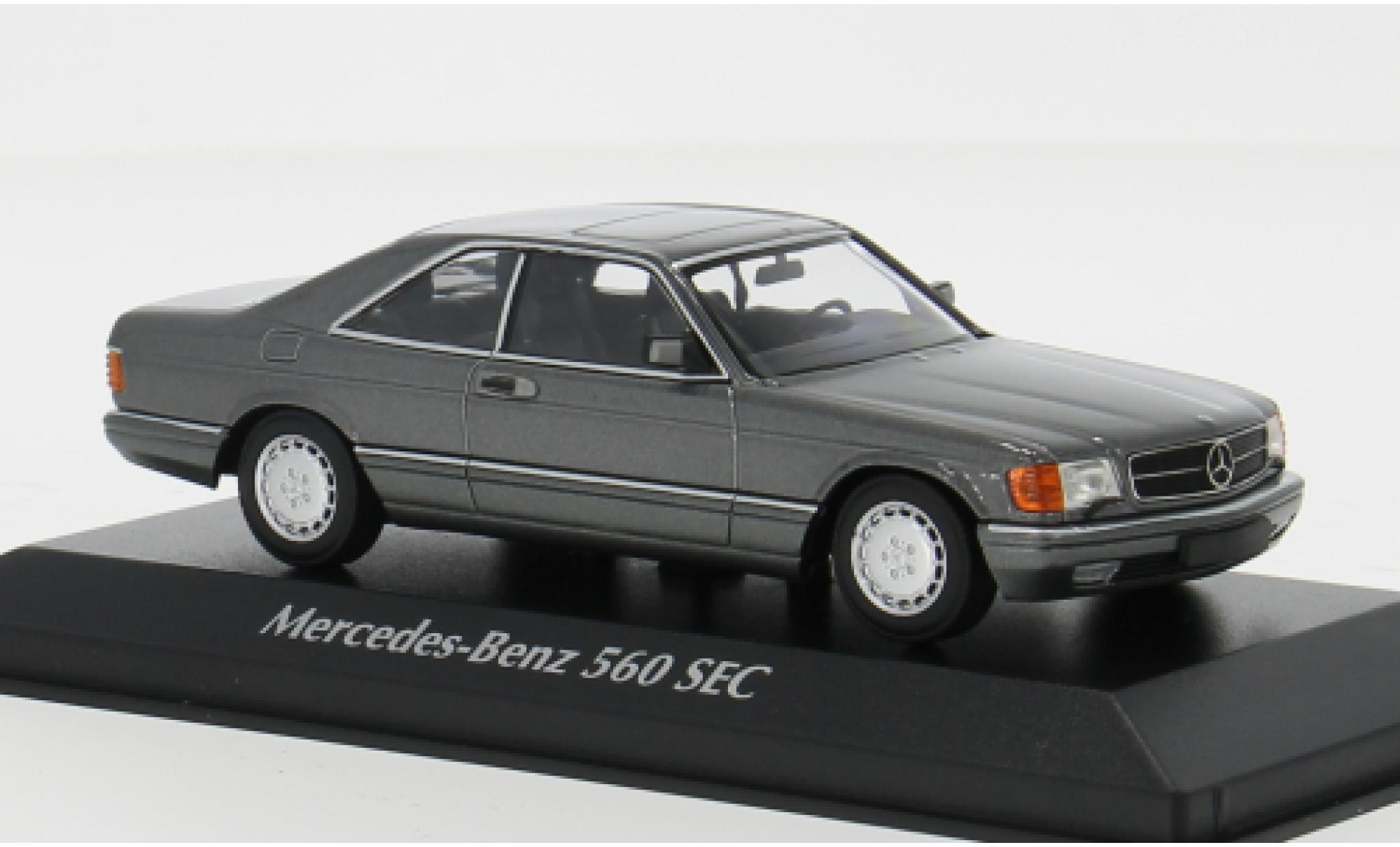 Mercedes 560 1/43 Maxichamps SEC (C126) metallise grey 1986 1:43 diecast model cars
