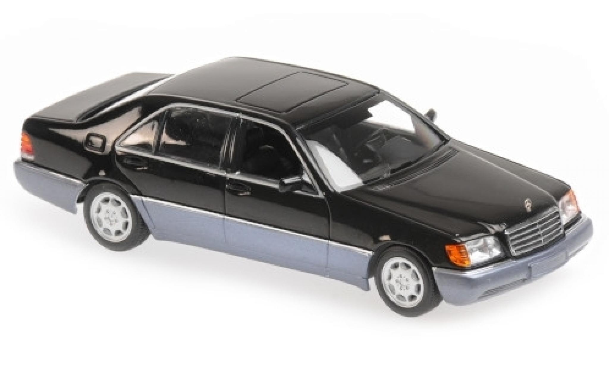 Mercedes 600 1/43 Maxichamps SEL (W140) metallic black 1992 diecast model cars