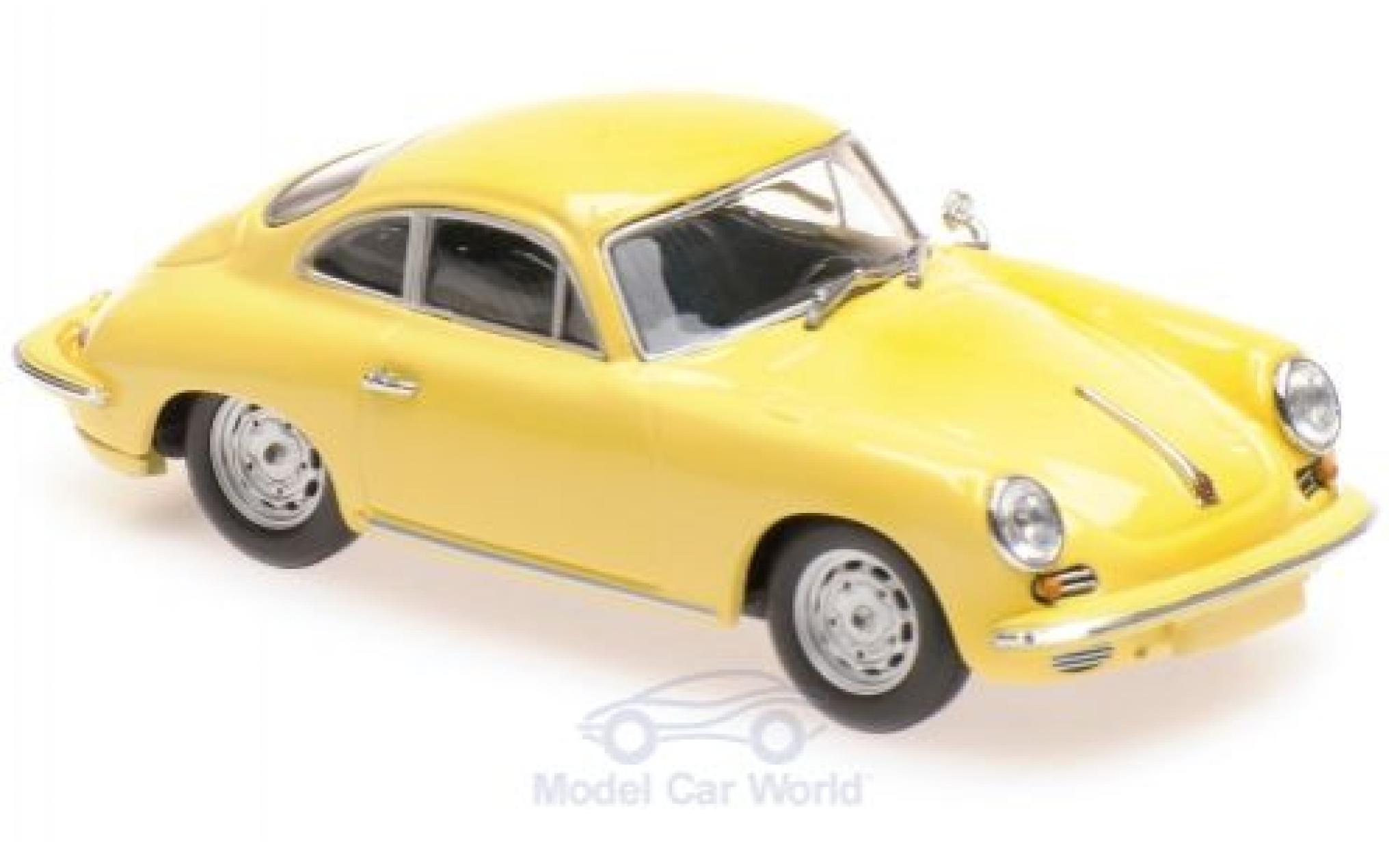 Porsche 356 1/43 Maxichamps C Carrera 2 yellow 1963 diecast model cars