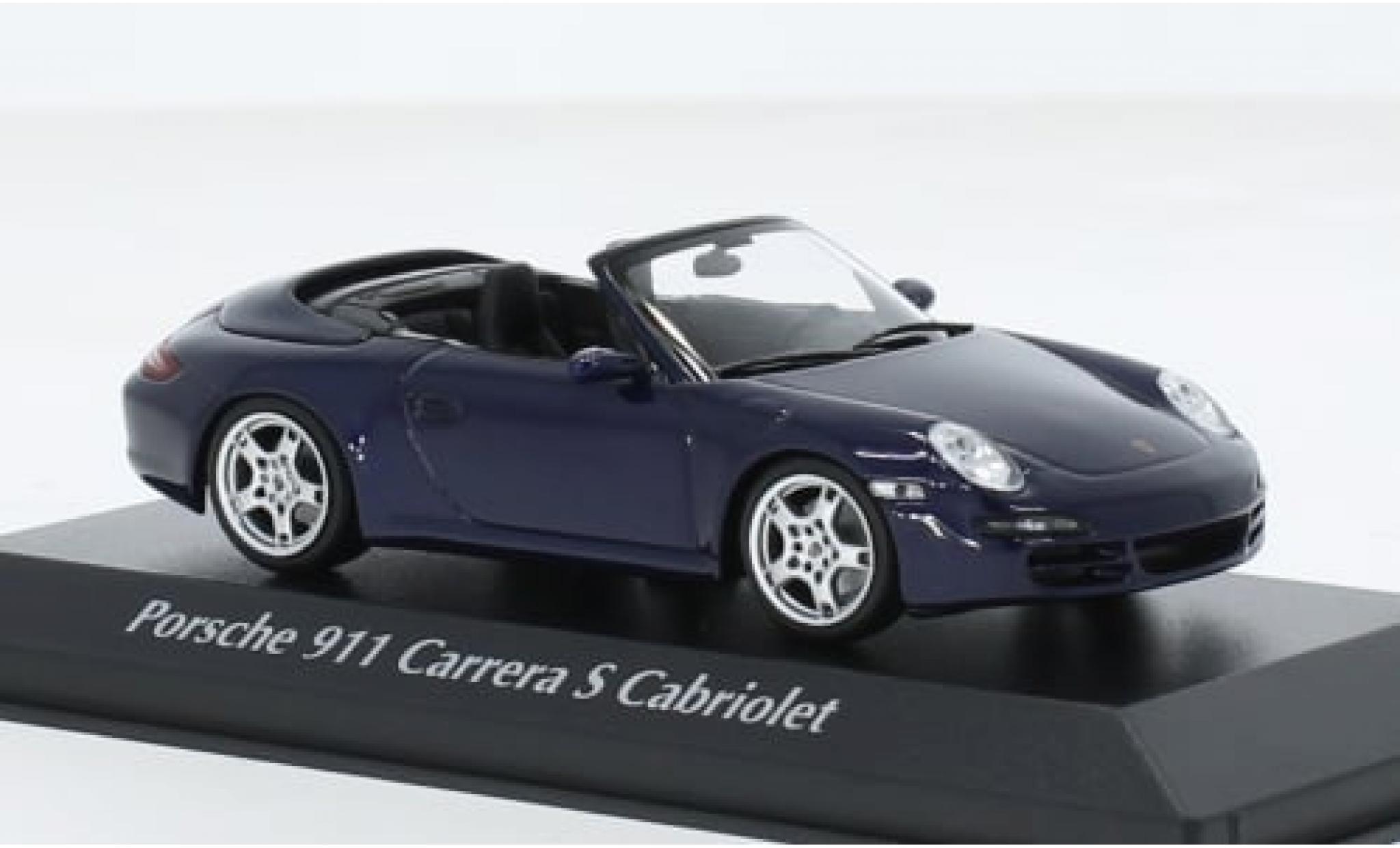 Porsche 997 S 1/43 Maxichamps 911  Carrera Convertible metallise blue 2005 1:43 diecast model cars