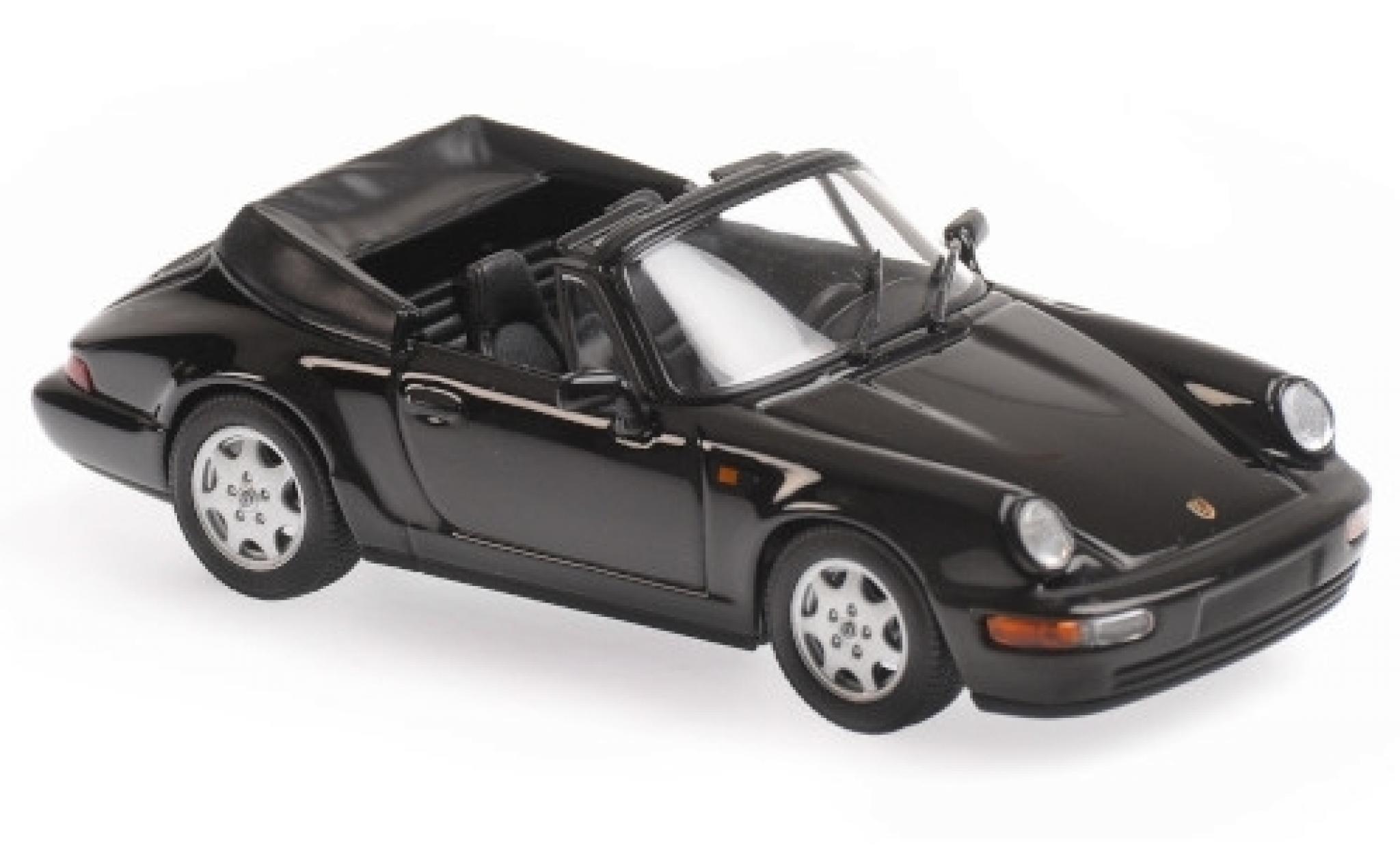 Porsche 964 1/43 Maxichamps 911 Carrera 4 Convertible () black 1990 diecast model cars