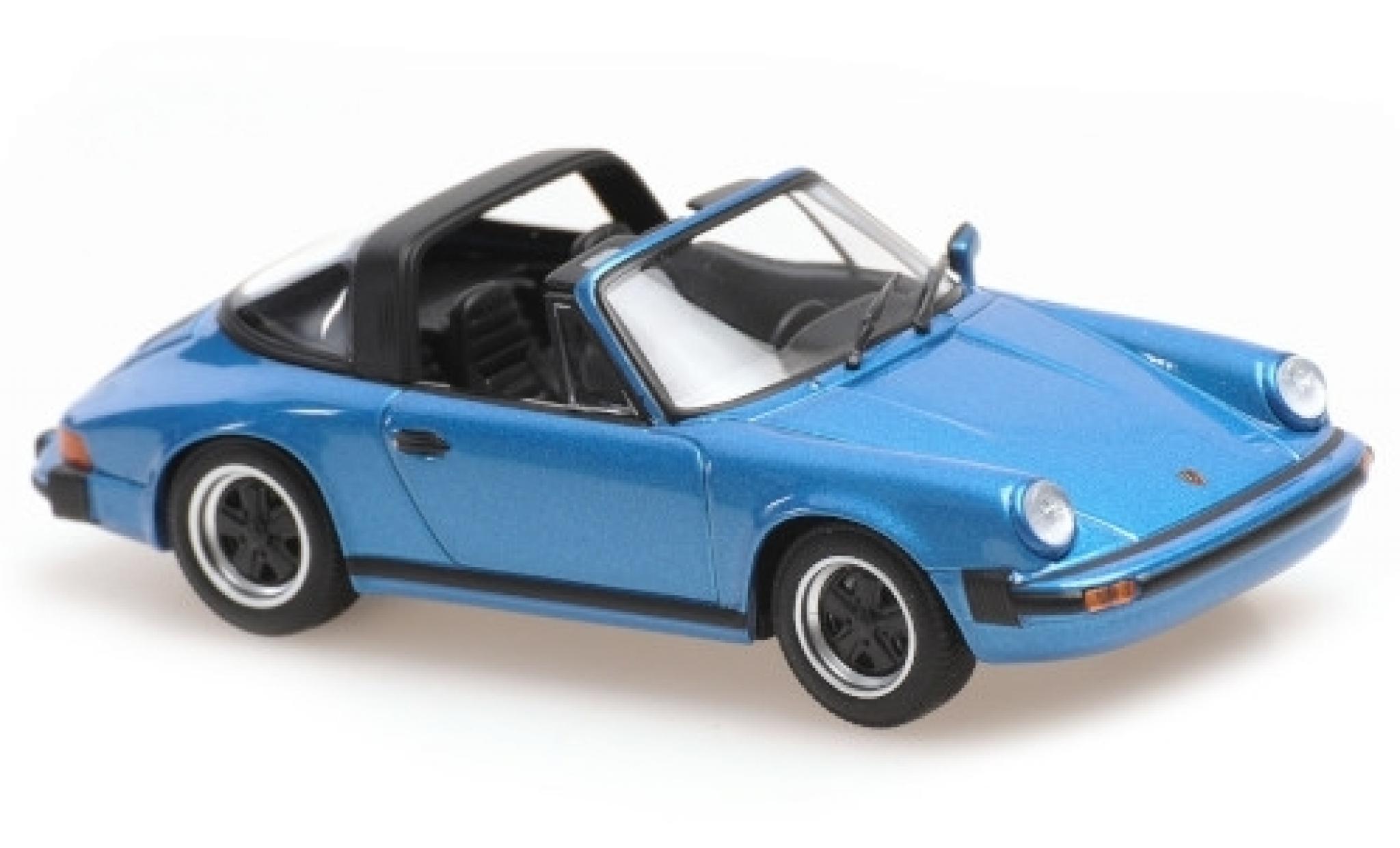 Porsche 930 Targa 1/43 Maxichamps 911 Targa metallic blue 1977 diecast model cars