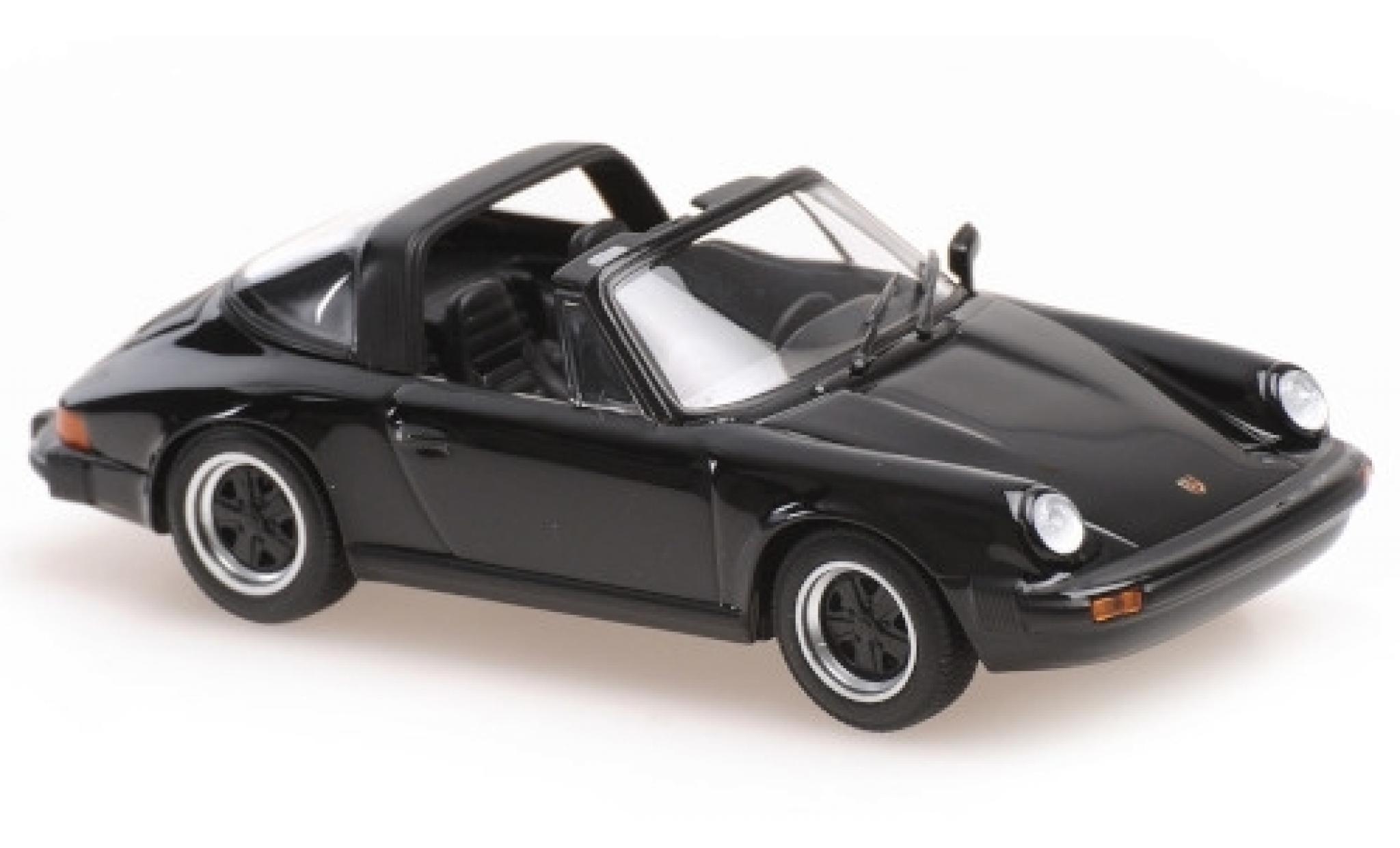 Porsche 930 Targa 1/43 Maxichamps 911 Targa black 1977 diecast model cars